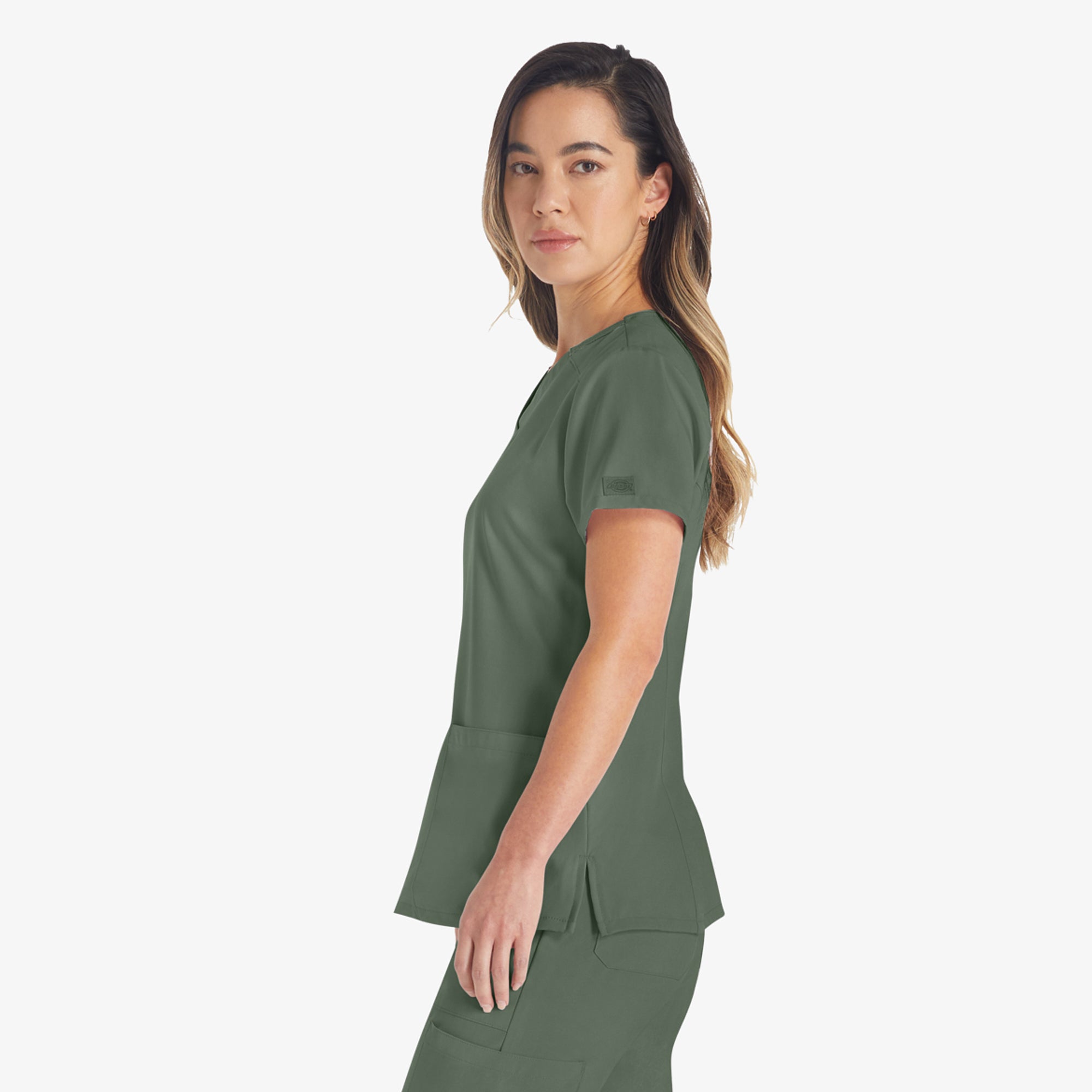 Women's EDS Essentials V-Neck Scrub Top - 图片 3