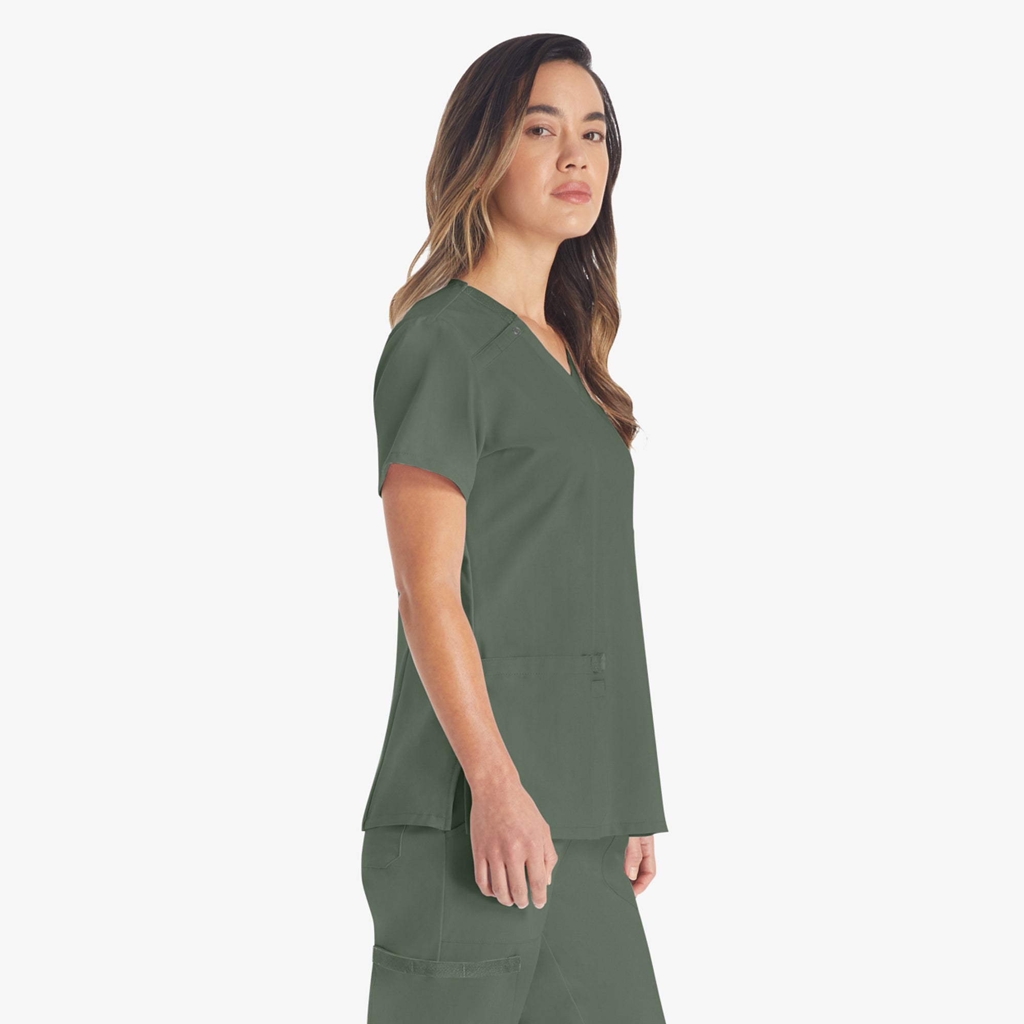 Women's EDS Essentials V-Neck Scrub Top - 图片 4