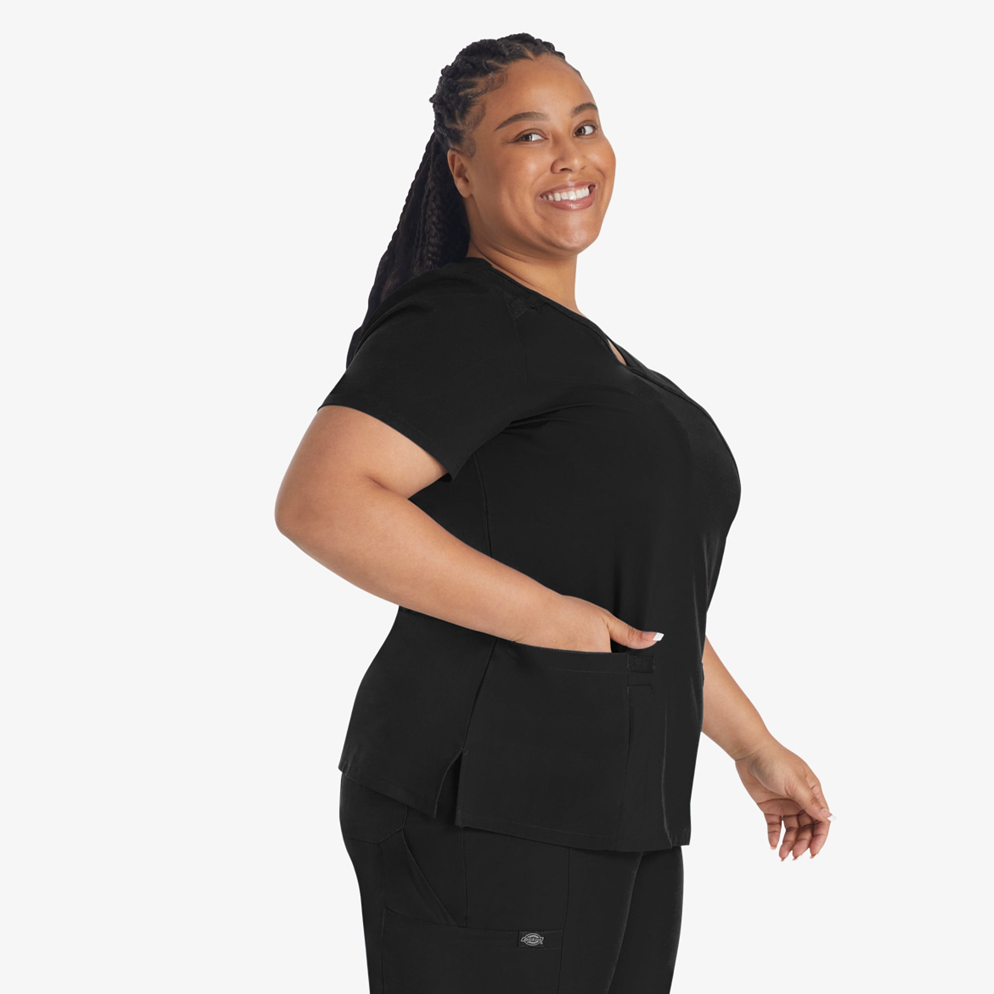 Women's EDS Essentials Mock Wrap Scrub Top - 图片 4