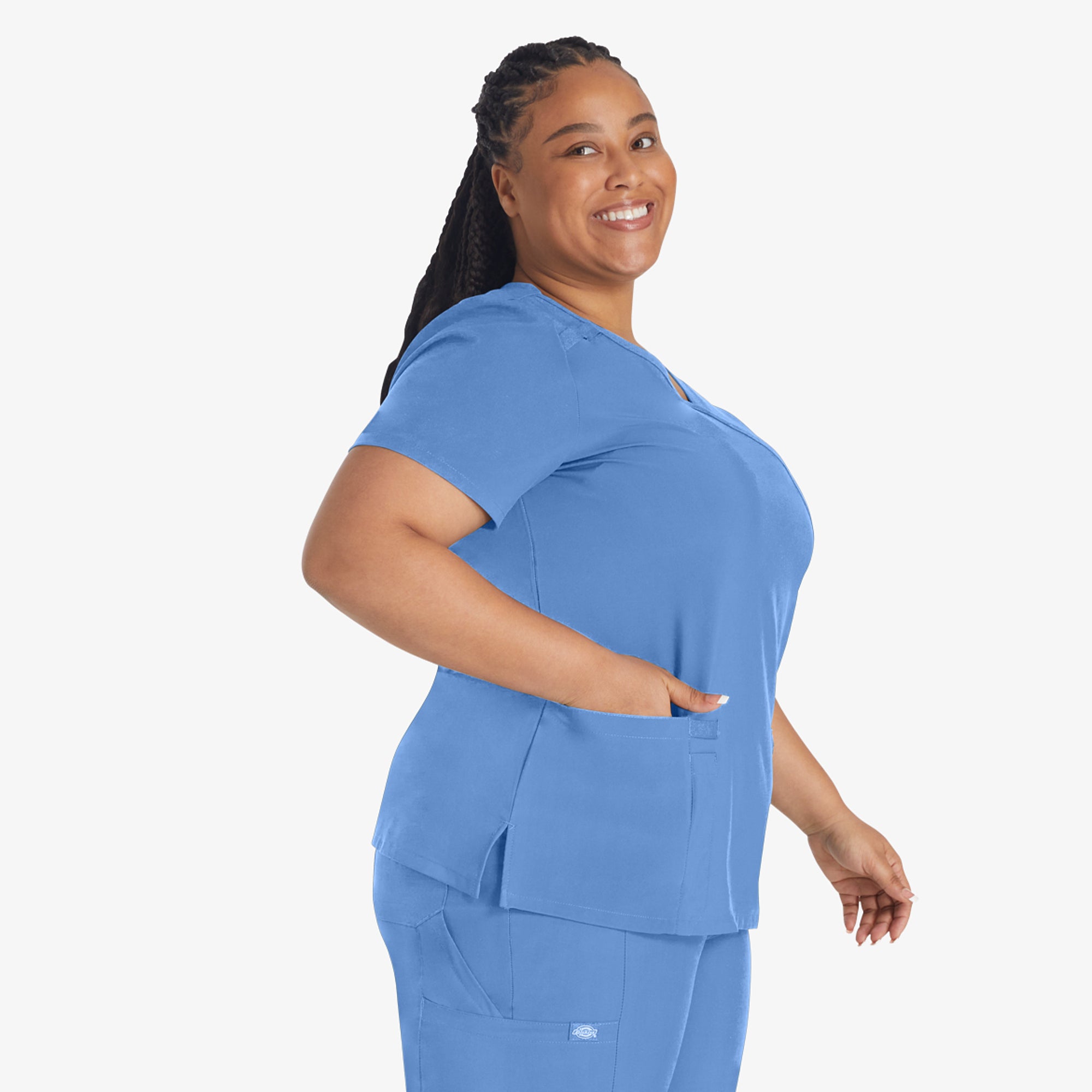 Women's EDS Essentials Mock Wrap Scrub Top - 图片 4