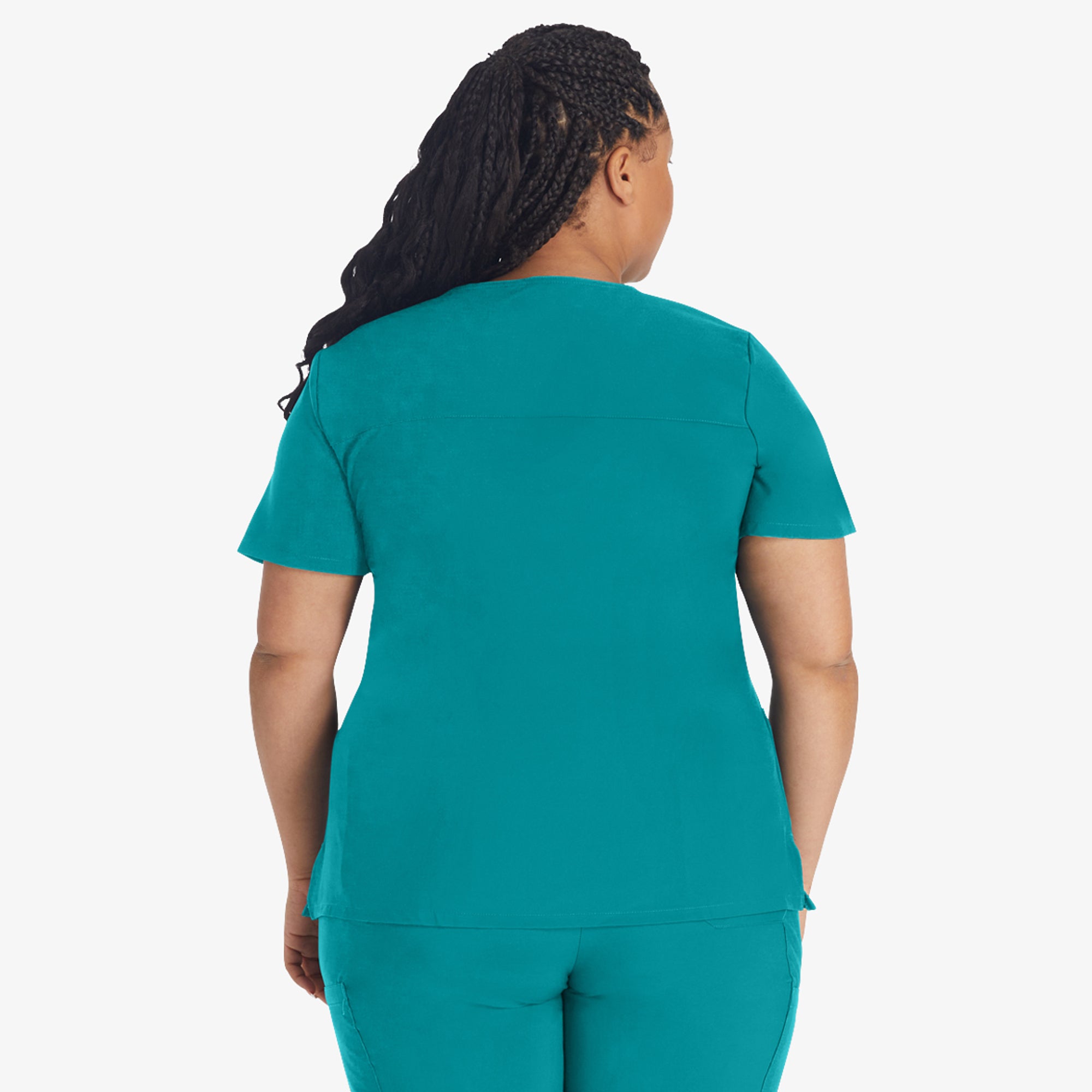 Women's EDS Essentials Mock Wrap Scrub Top - 图片 2