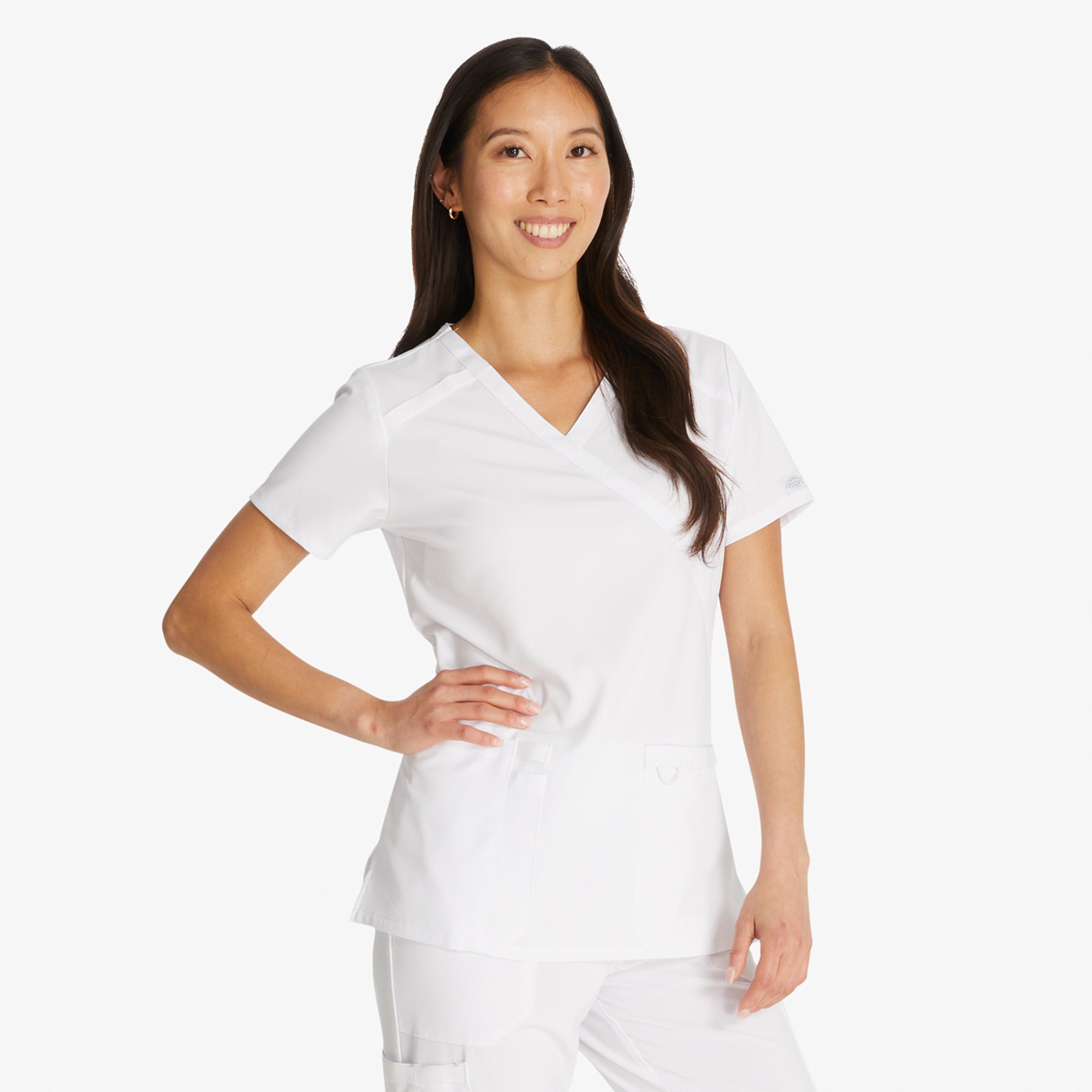 Women's EDS Essentials Mock Wrap Scrub Top - 图片 5