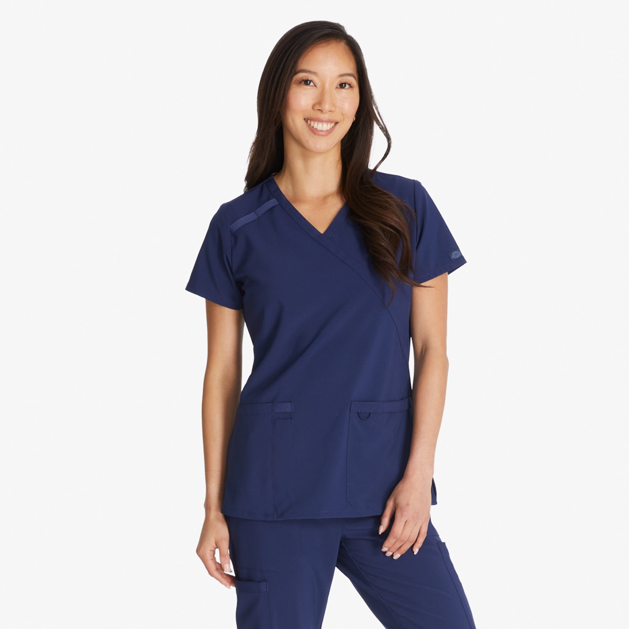 Women's EDS Essentials Mock Wrap Scrub Top - 图片 4