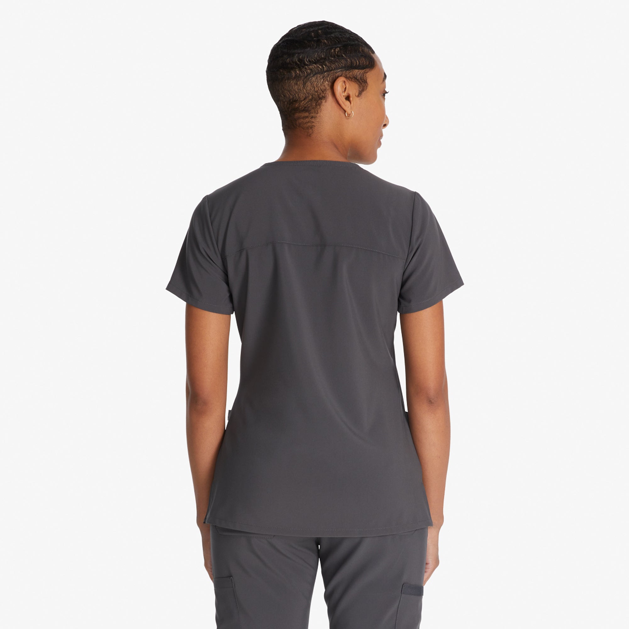 Women's EDS Essentials Mock Wrap Scrub Top - 图片 2