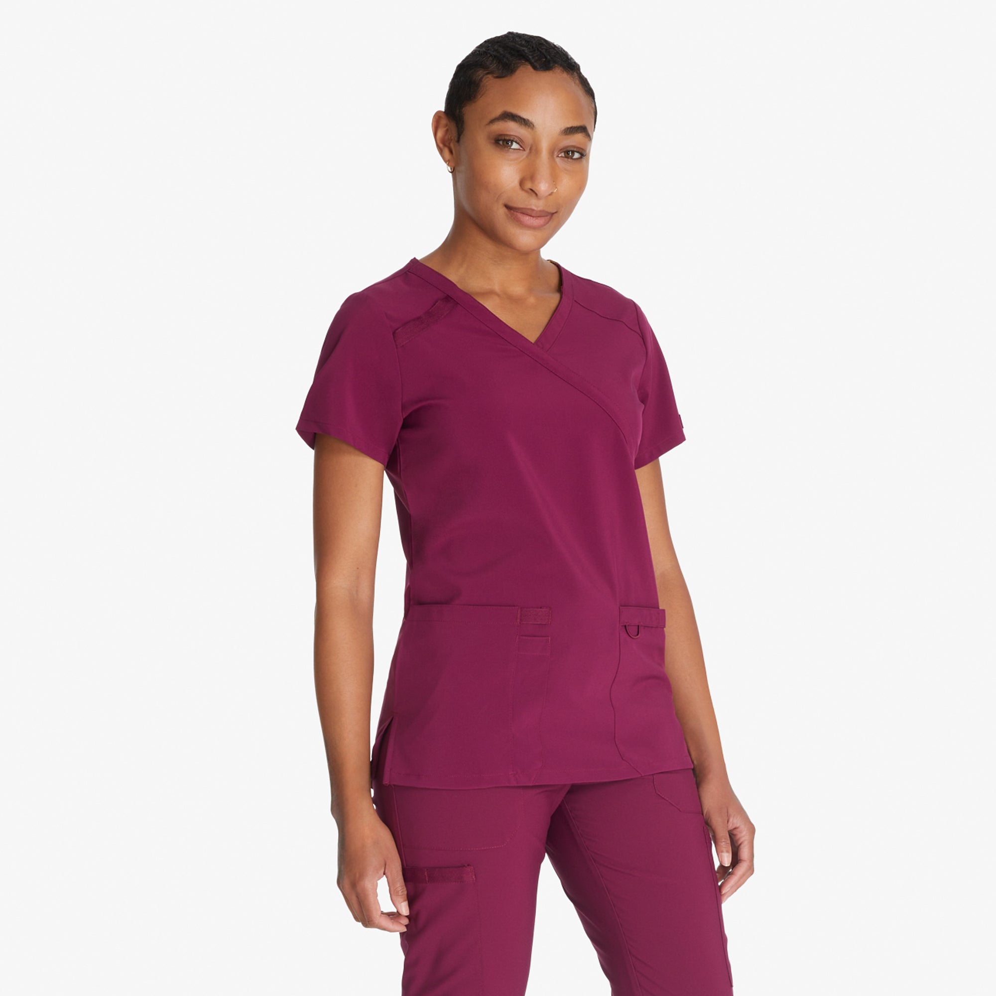 Women's EDS Essentials Mock Wrap Scrub Top - 图片 4
