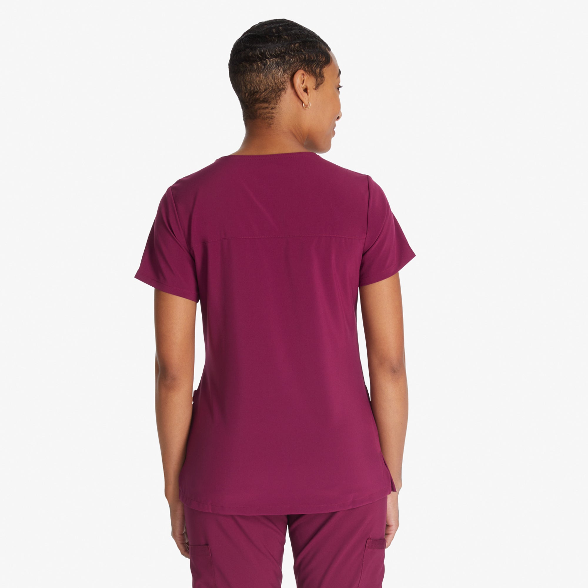 Women's EDS Essentials Mock Wrap Scrub Top - 图片 2