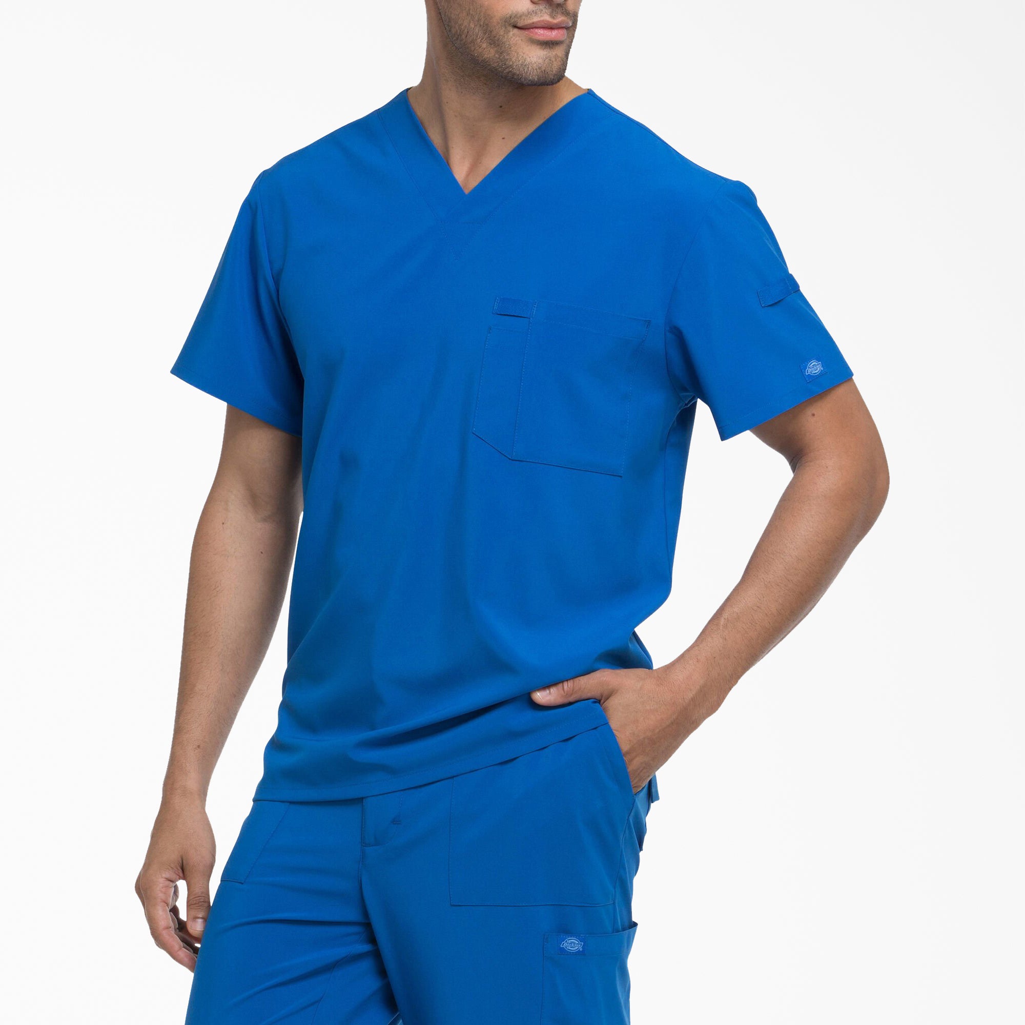 Men's EDS Essentials Tuckable V-Neck Scrub Top - 图片 3