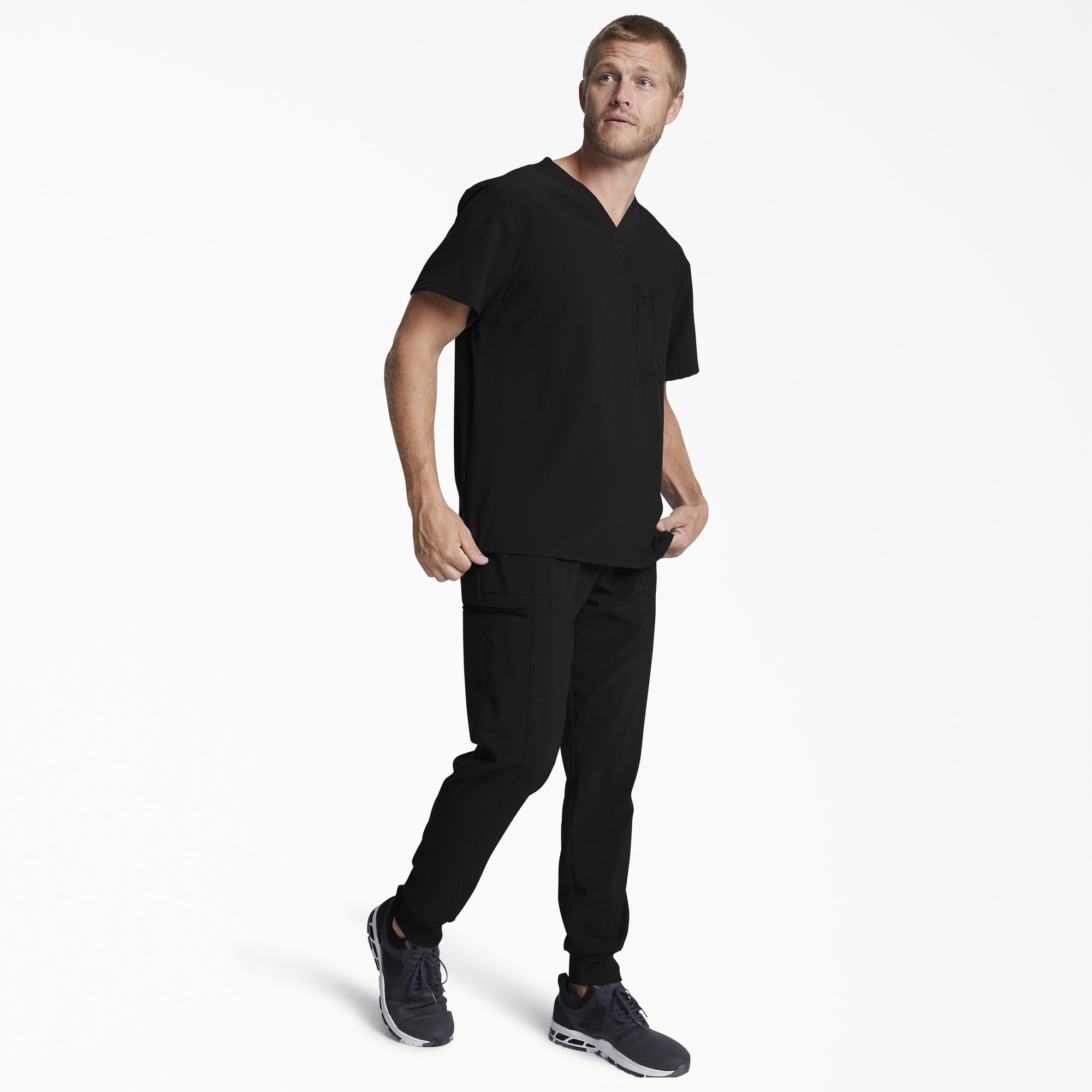 Men's EDS Essentials Tuckable V-Neck Scrub Top - 图片 4