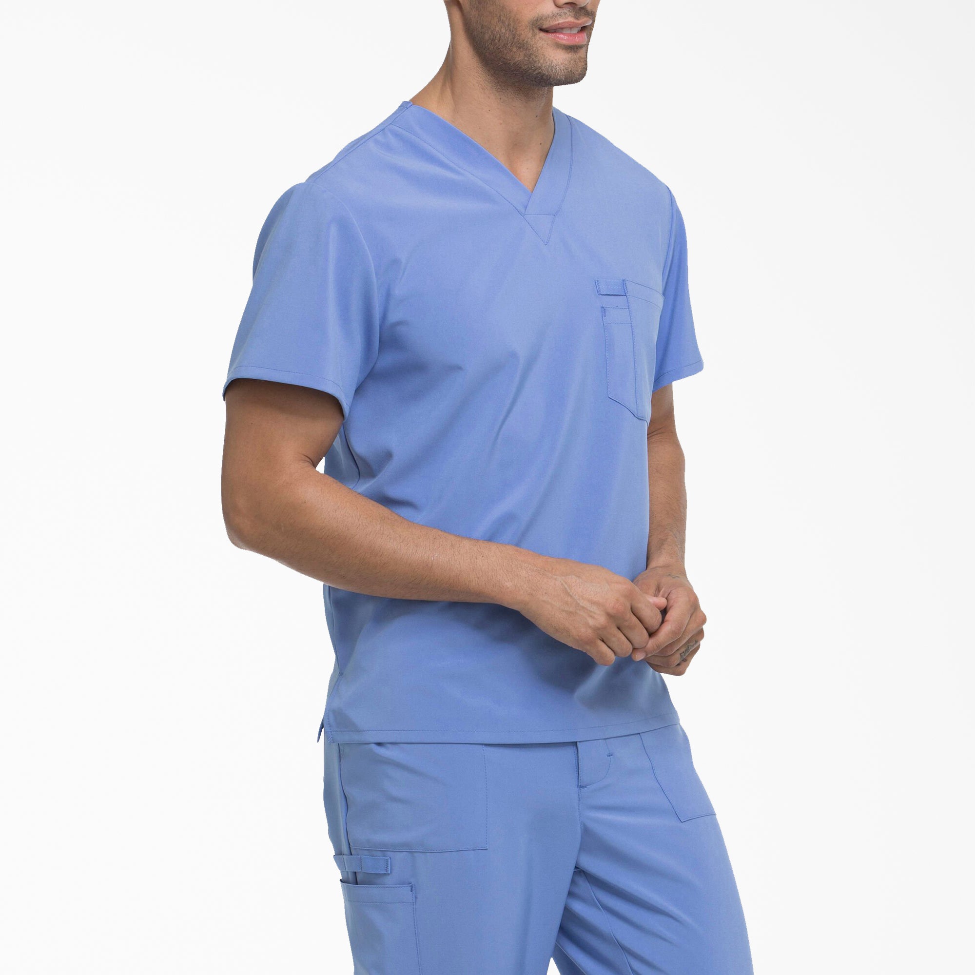 Men's EDS Essentials Tuckable V-Neck Scrub Top - 图片 3