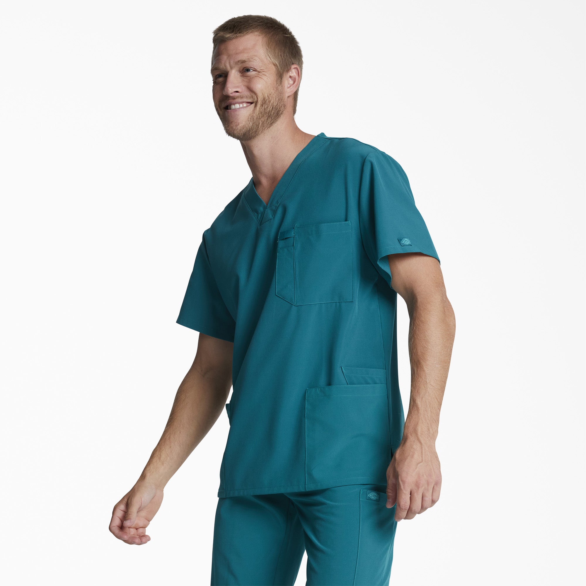 Men's EDS Essentials Tuckable V-Neck Scrub Top - 图片 3