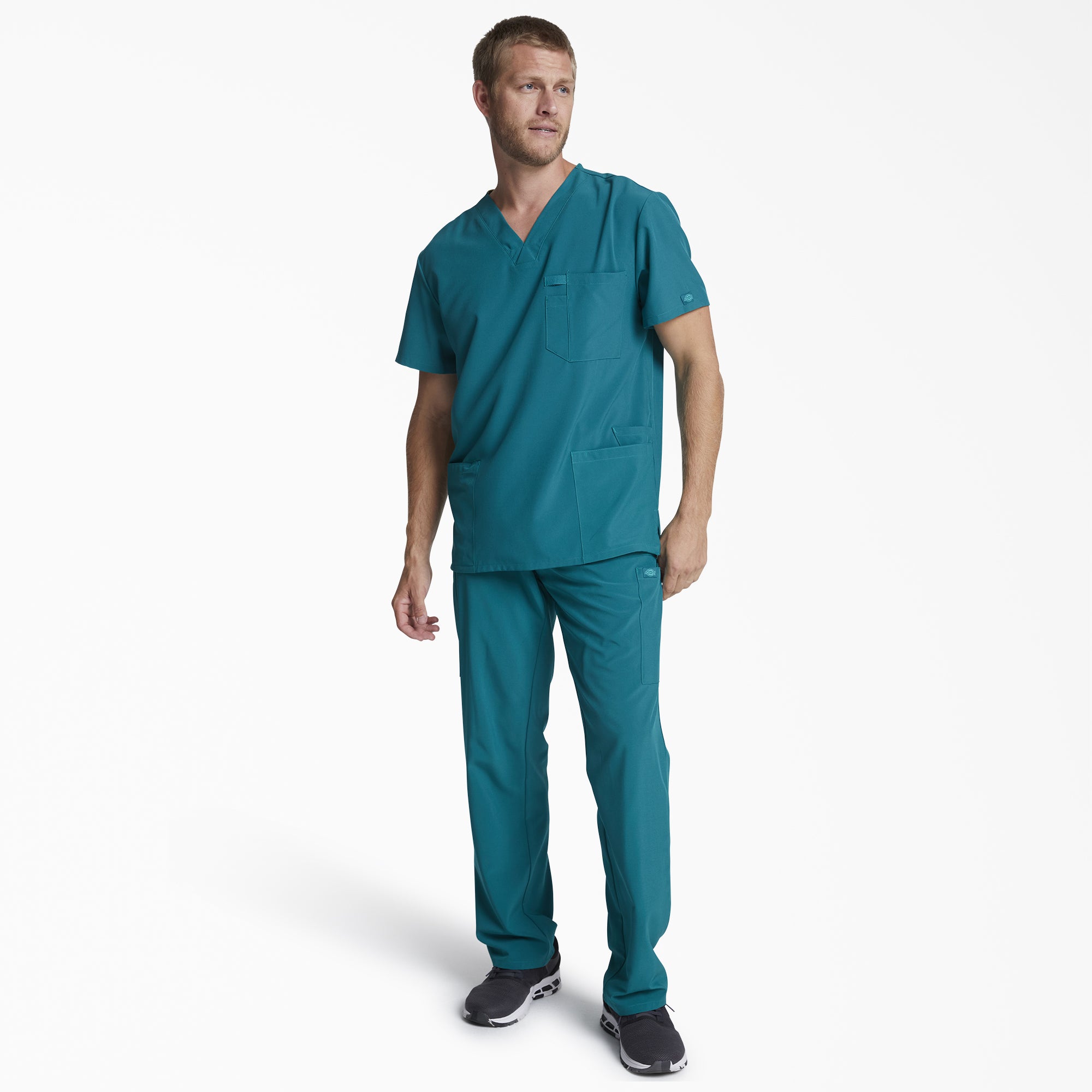 Men's EDS Essentials Tuckable V-Neck Scrub Top - 图片 4