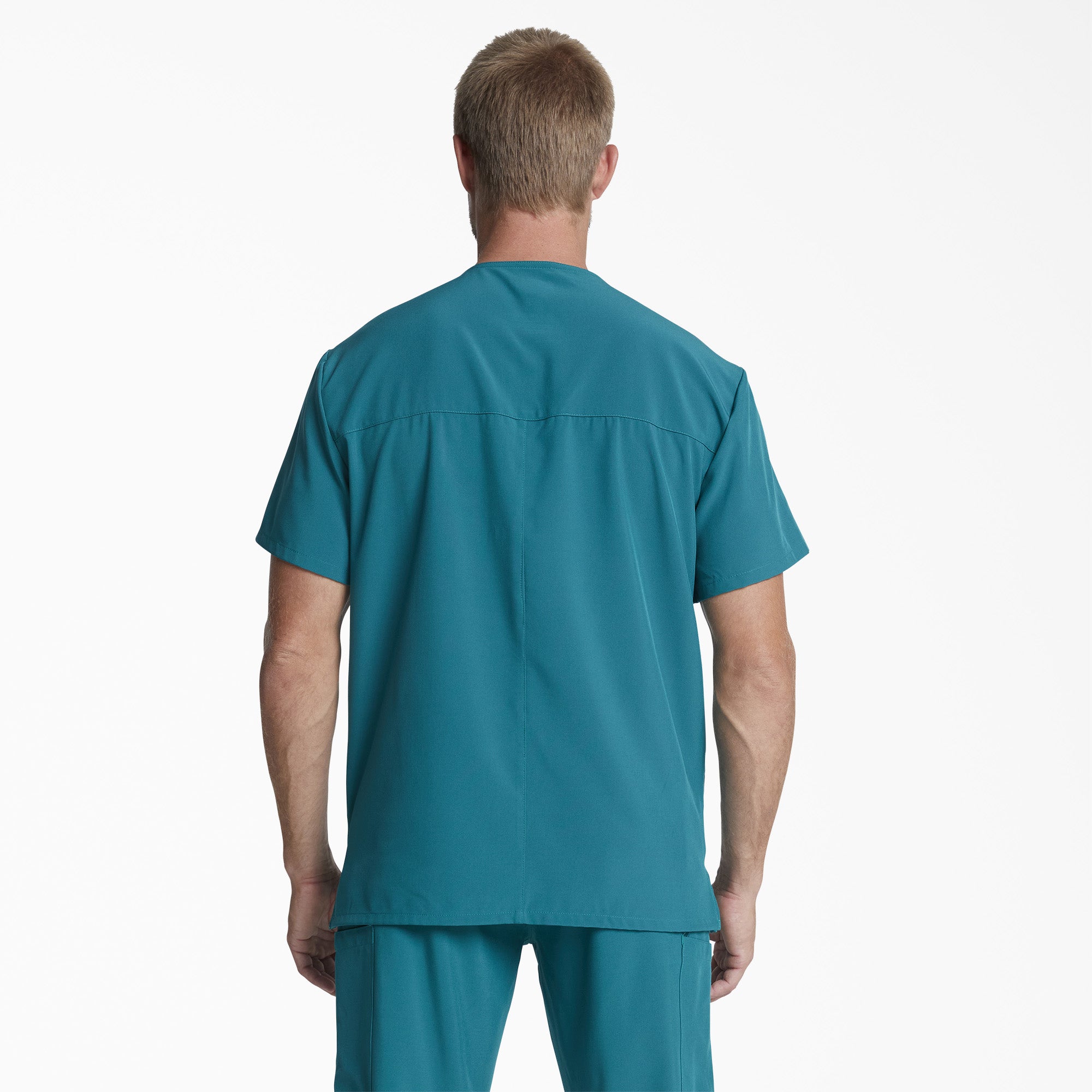Men's EDS Essentials Tuckable V-Neck Scrub Top - 图片 2