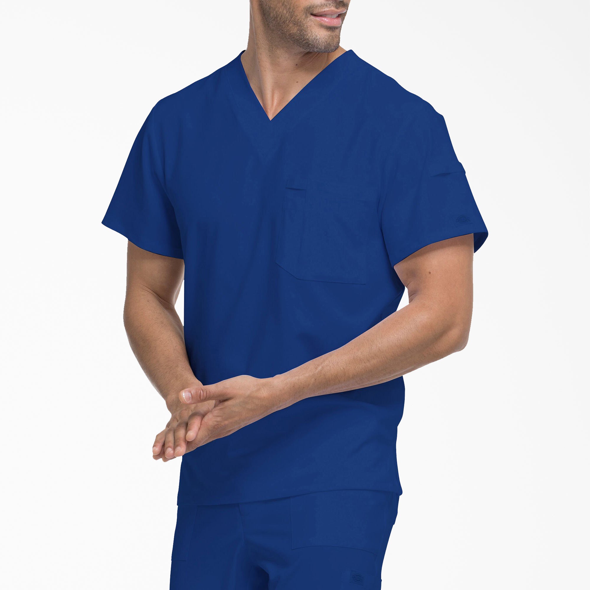 Men's EDS Essentials Tuckable V-Neck Scrub Top - 图片 3