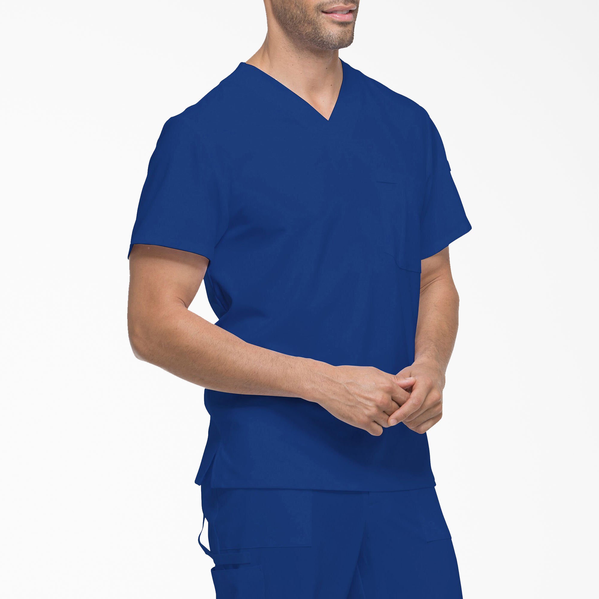 Men's EDS Essentials Tuckable V-Neck Scrub Top - 图片 4