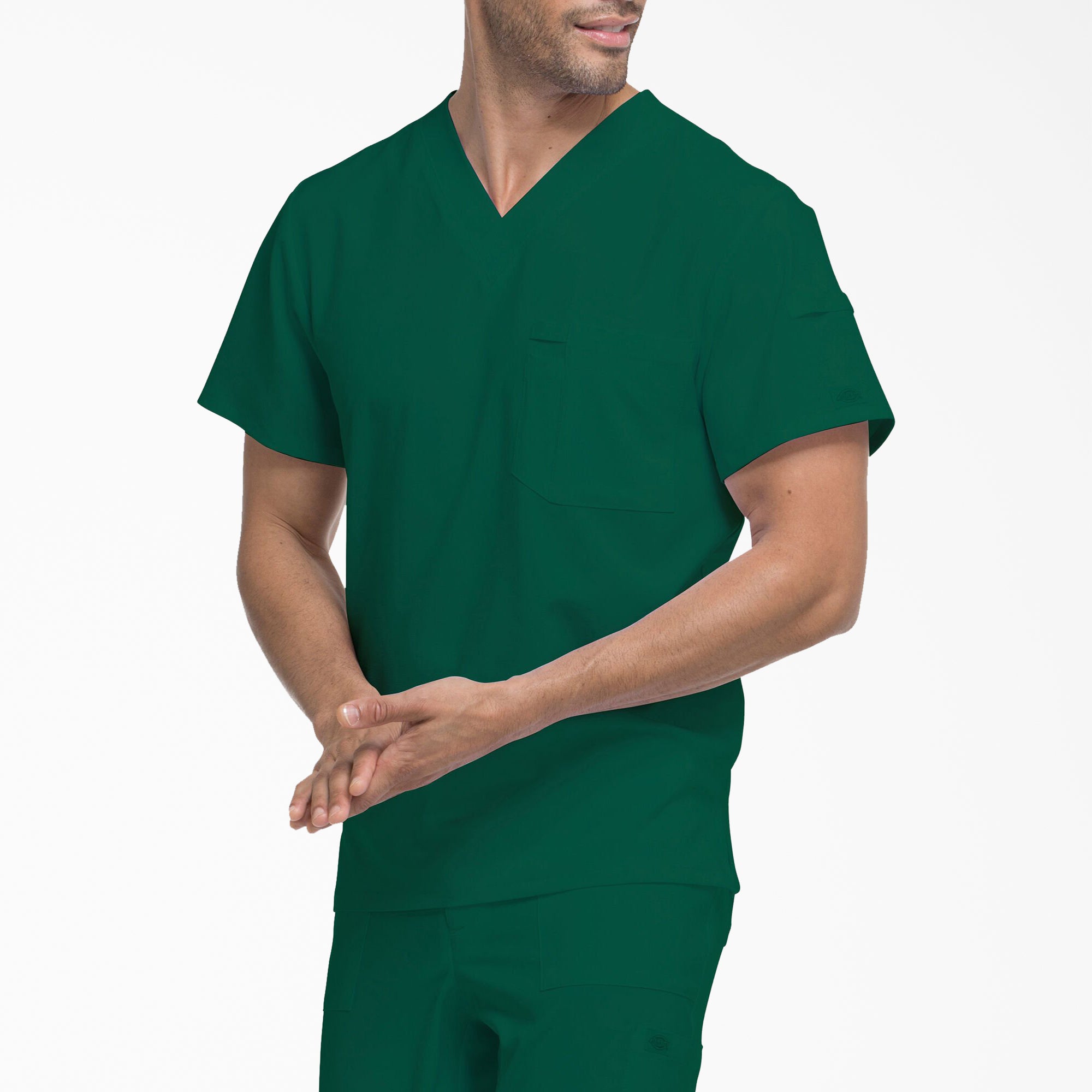 Men's EDS Essentials Tuckable V-Neck Scrub Top - 图片 3