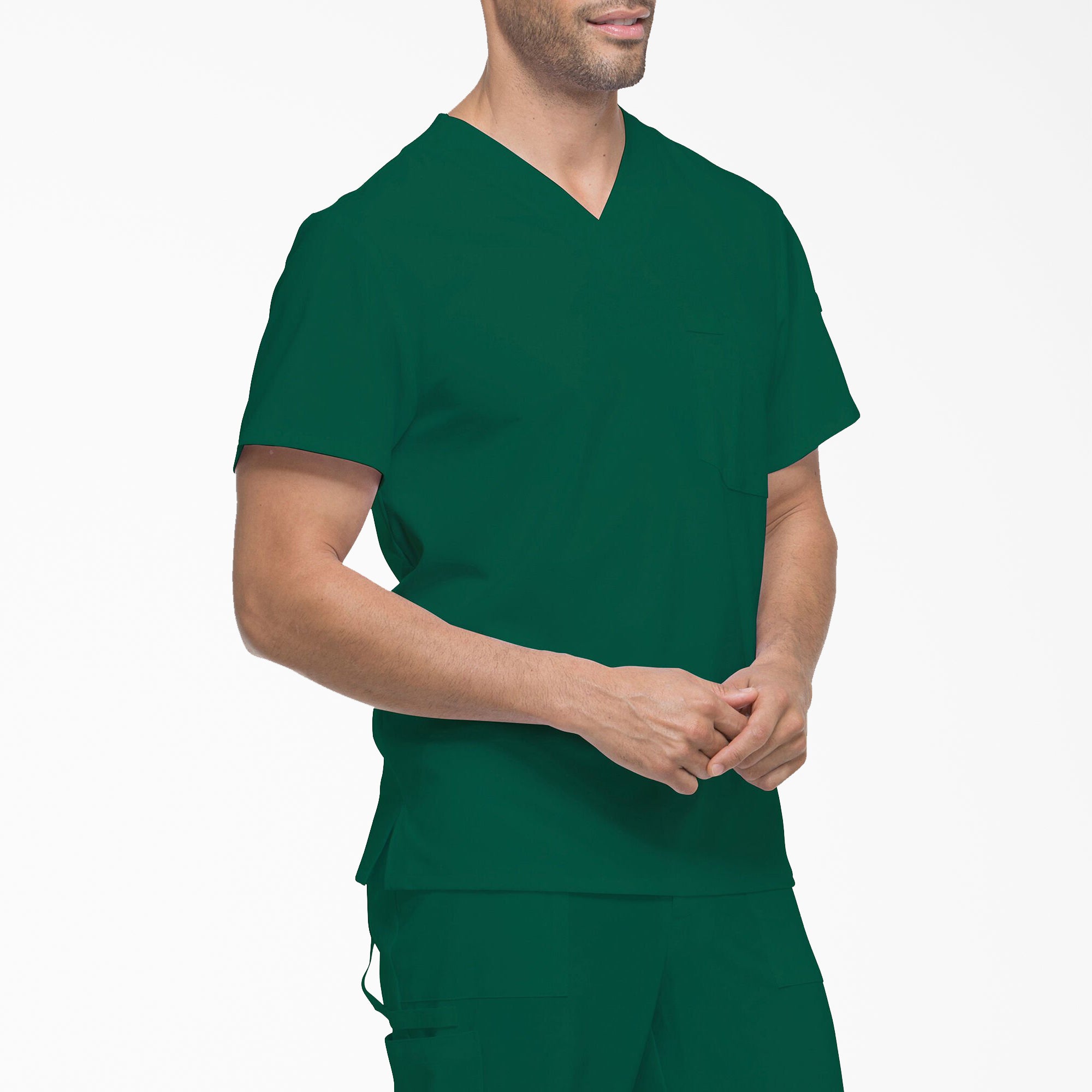 Men's EDS Essentials Tuckable V-Neck Scrub Top - 图片 4
