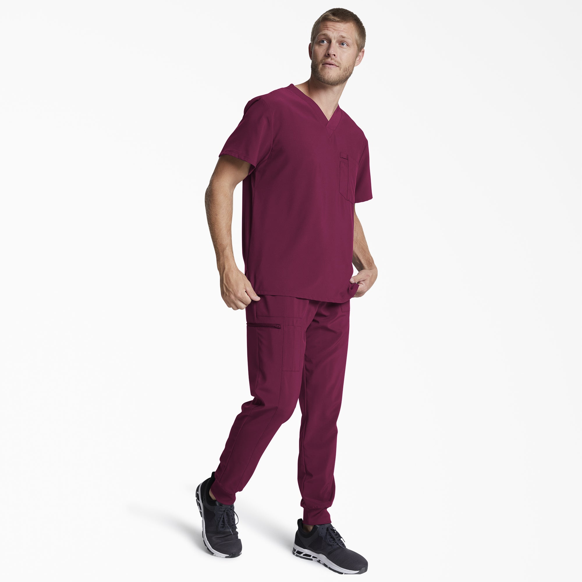 Men's EDS Essentials Tuckable V-Neck Scrub Top - 图片 4