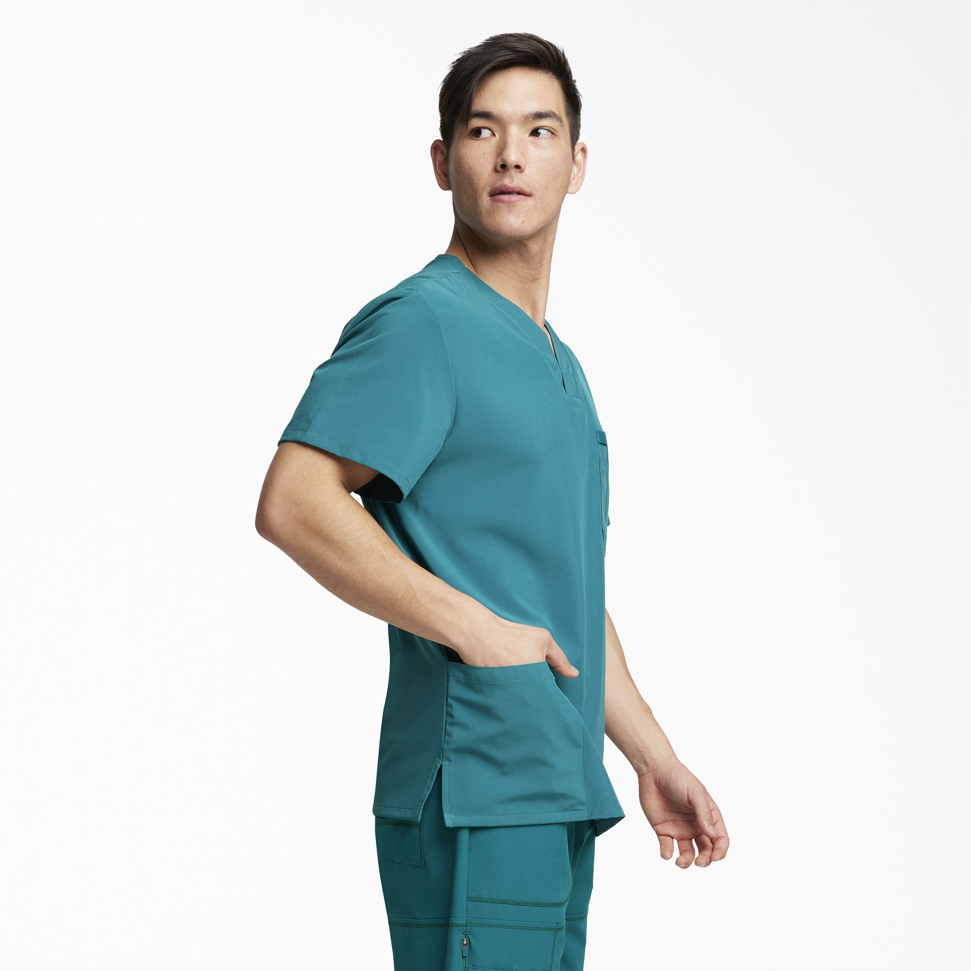 Men's EDS Essentials V-Neck Scrub Top - 图片 3