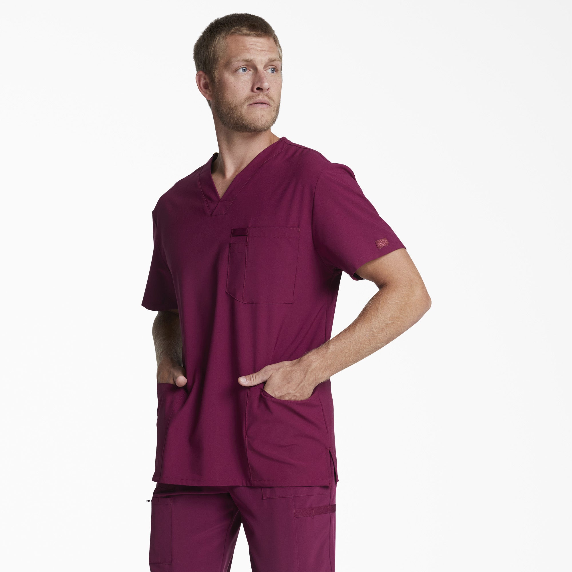 Men's EDS Essentials V-Neck Scrub Top - 图片 3