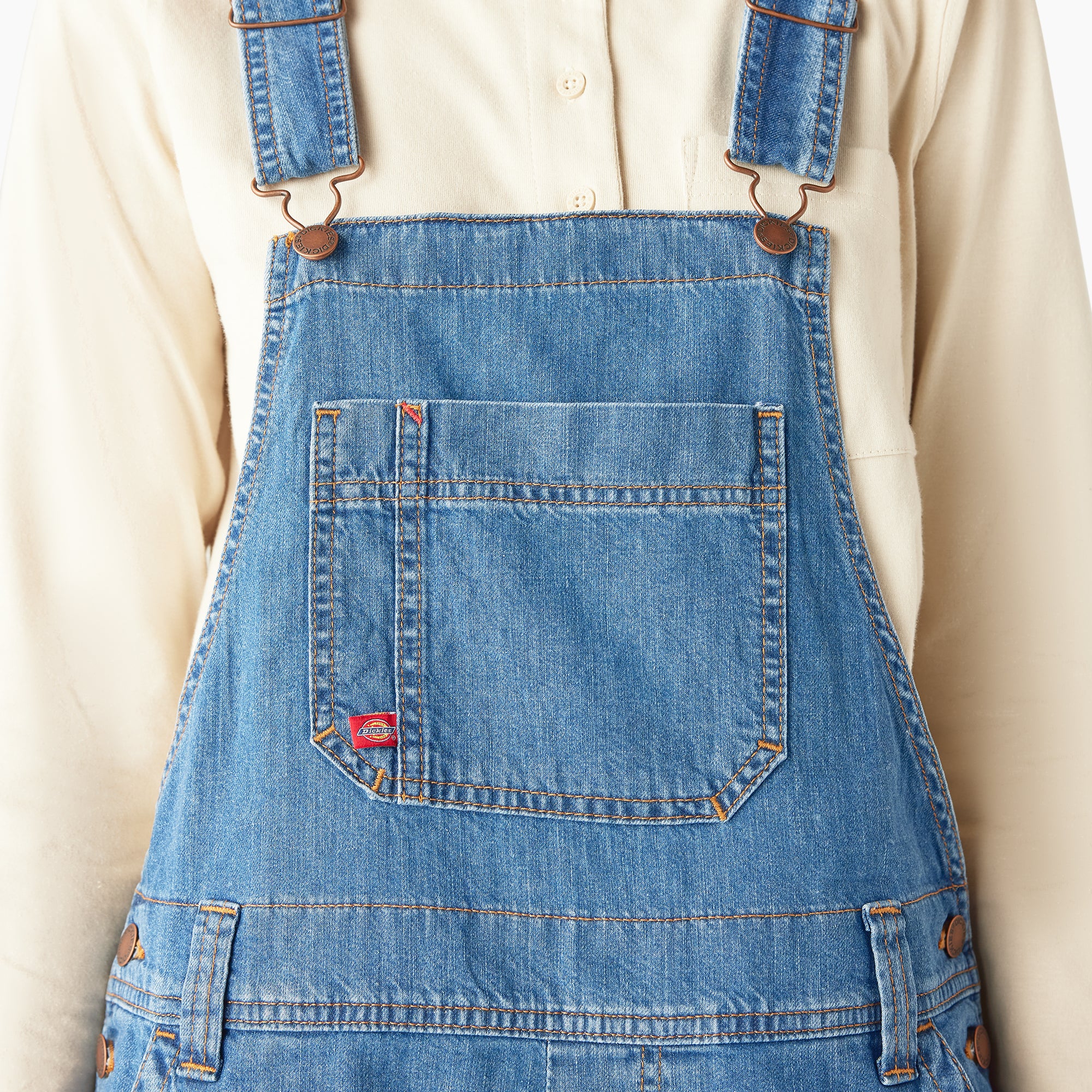 Women's Relaxed Fit Bib Shortalls. 7 - 图片 10