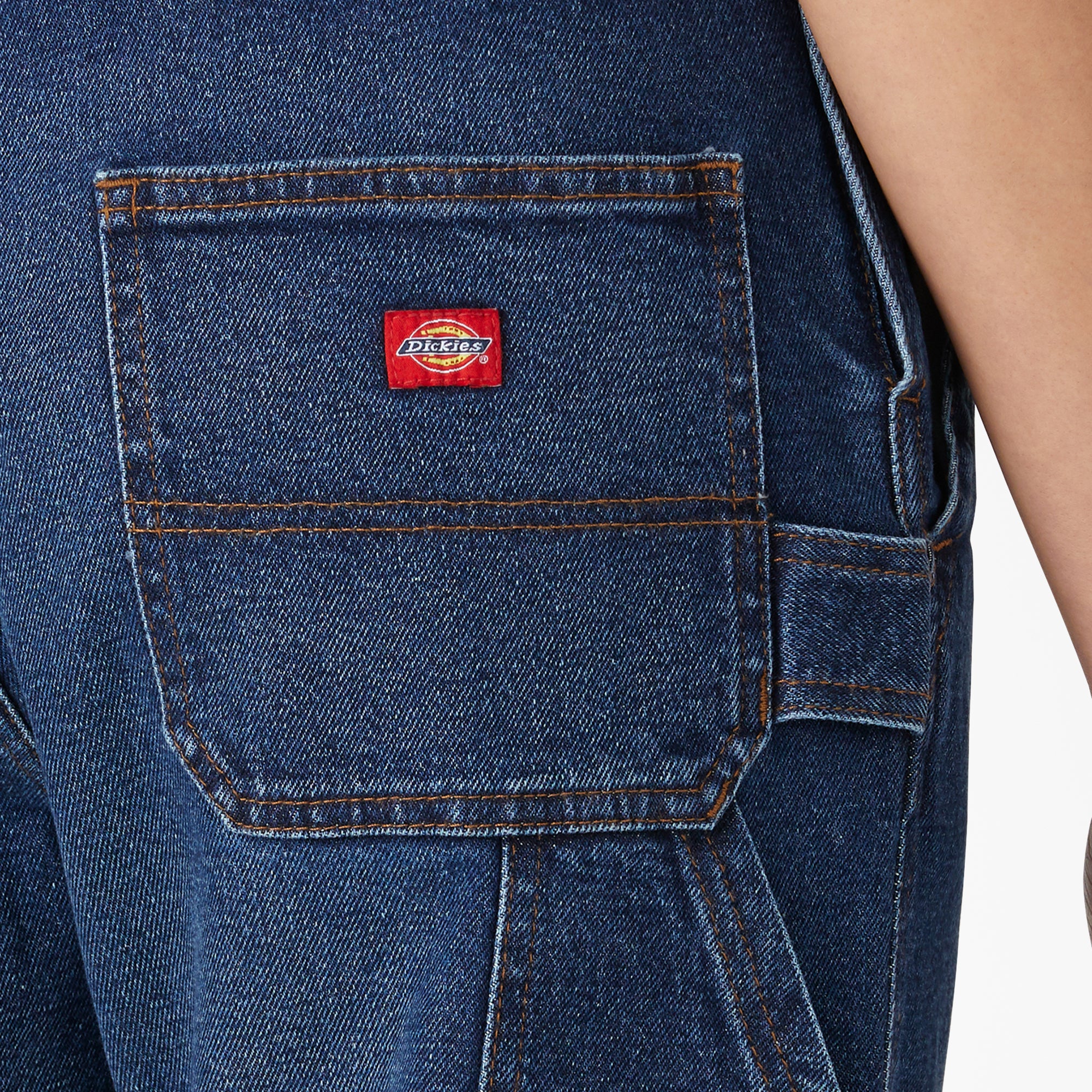 Women's Denim Boyfriend Fit Bib Overalls - 图片 7