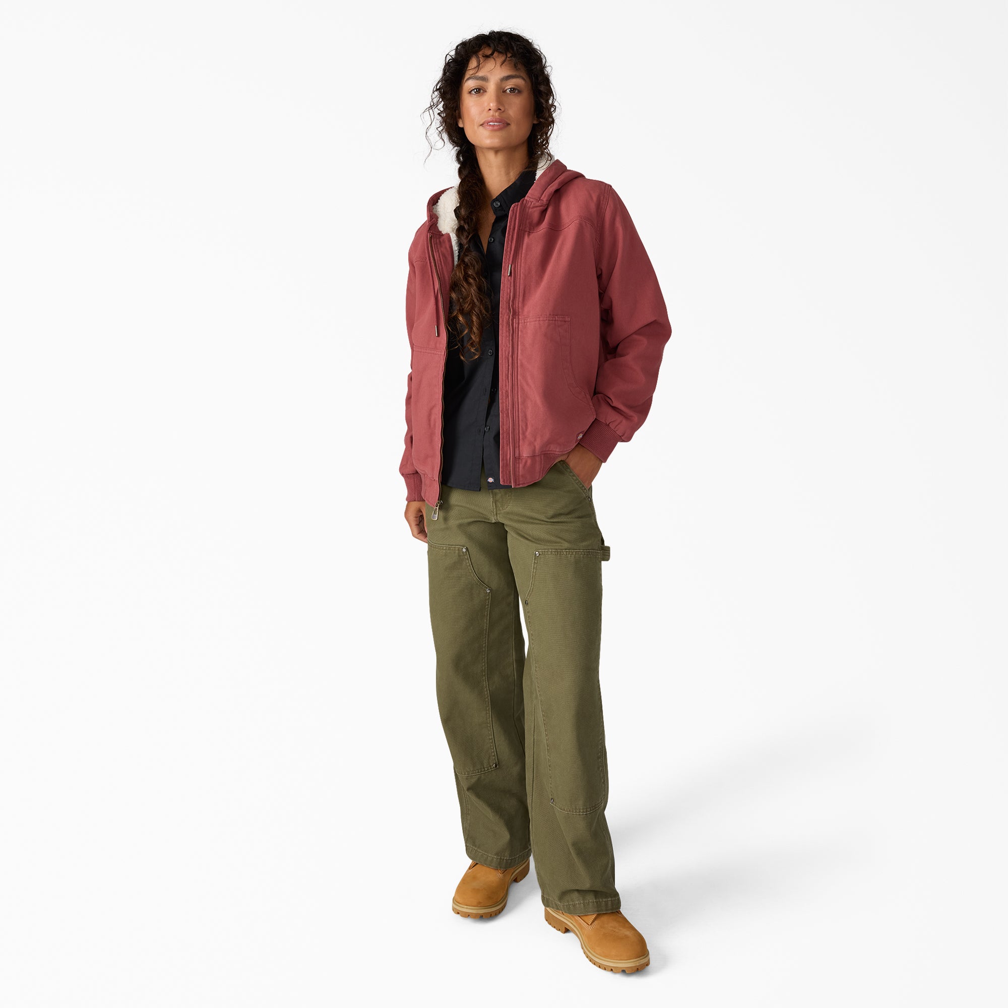 Women's Fleece Lined Duck Canvas Jacket - 图片 4