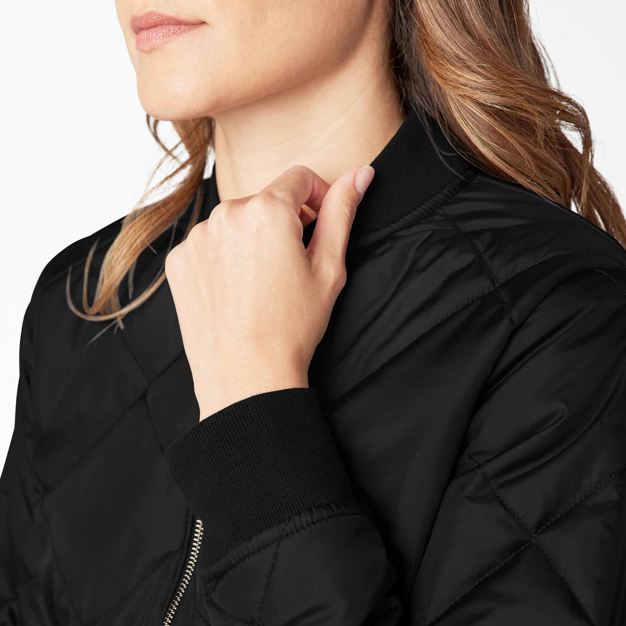 Women's Quilted Bomber Jacket - 图片 8