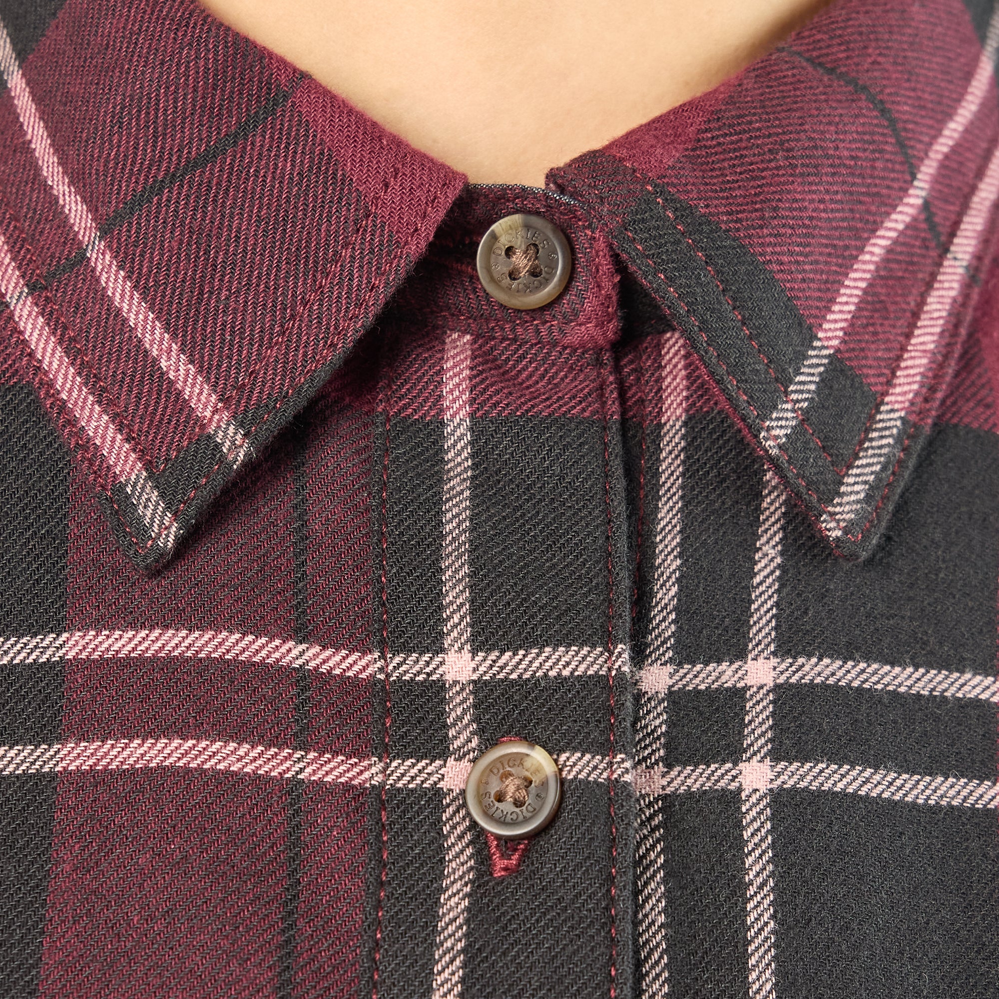Women's Plaid Flannel Long Sleeve Shirt - 图片 7