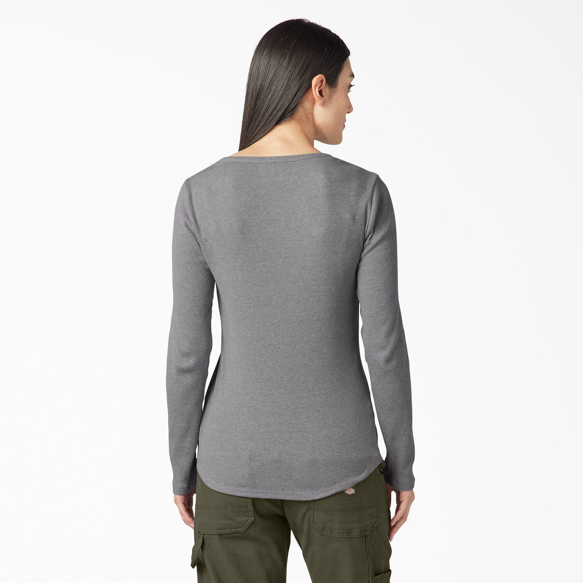 Women's Henley Long Sleeve Shirt - 图片 2