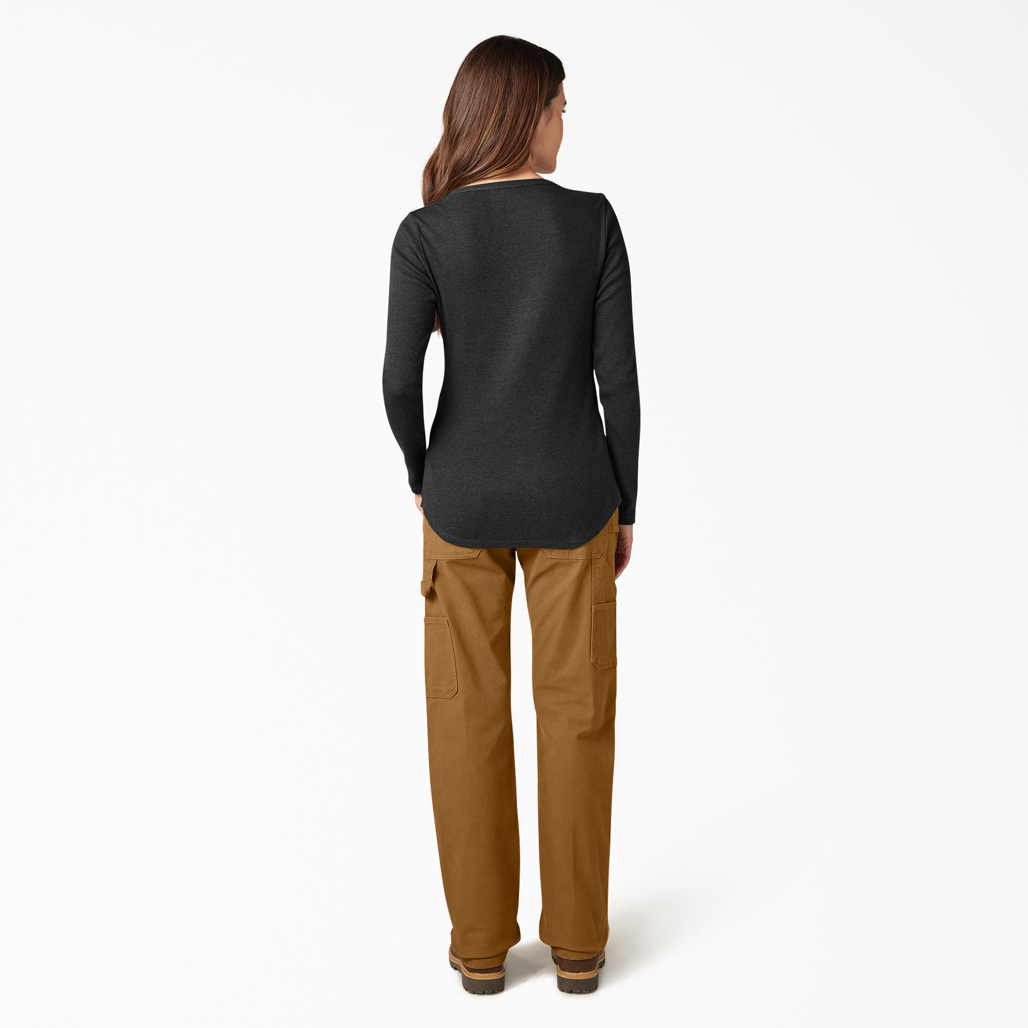 Women's Henley Long Sleeve Shirt - 图片 5