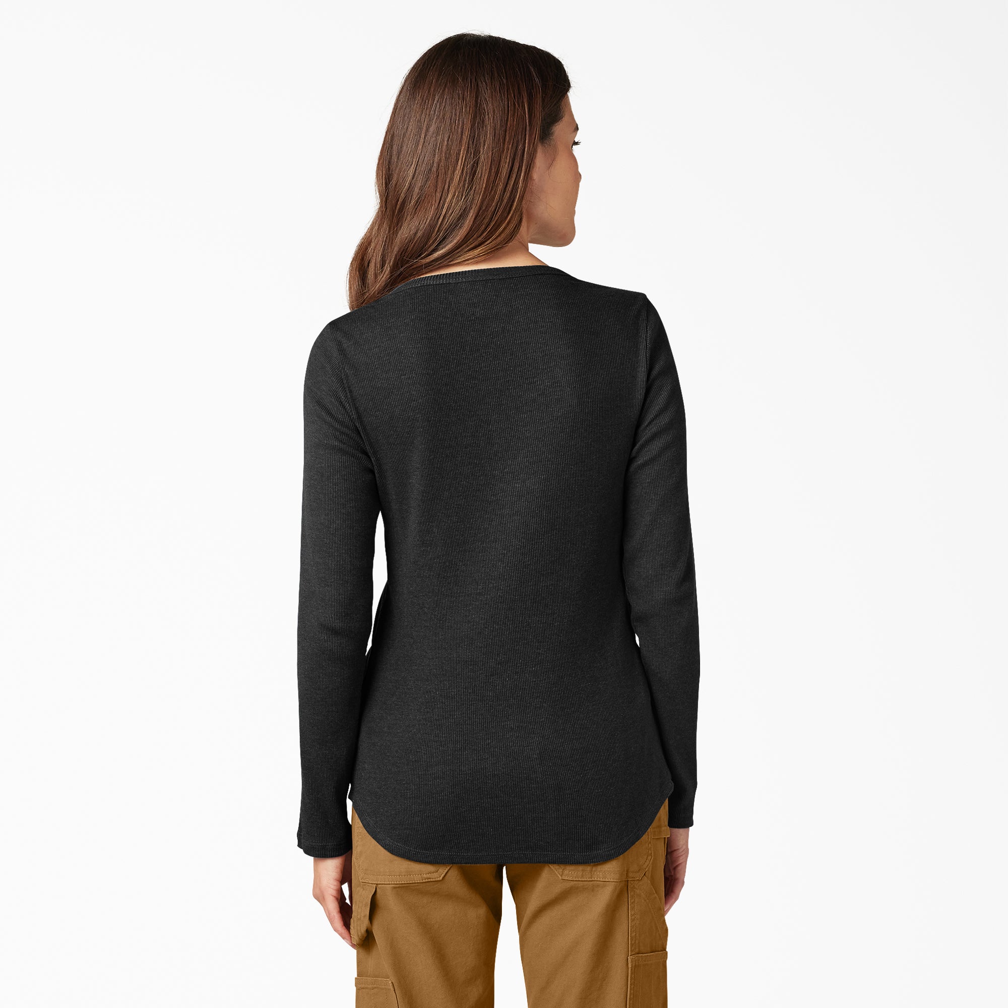 Women's Henley Long Sleeve Shirt - 图片 2
