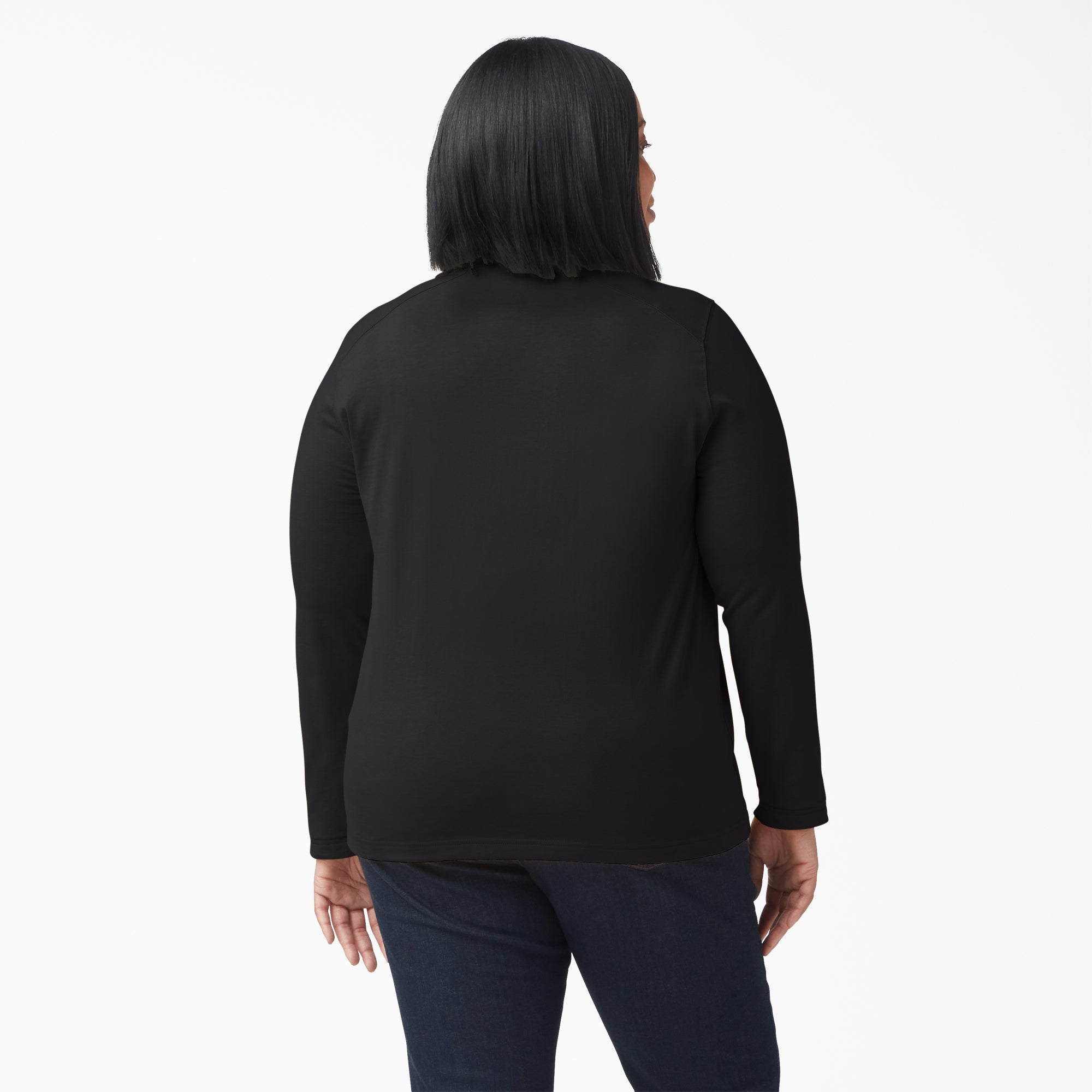 Women's Plus Heavyweight Henley - 图片 2