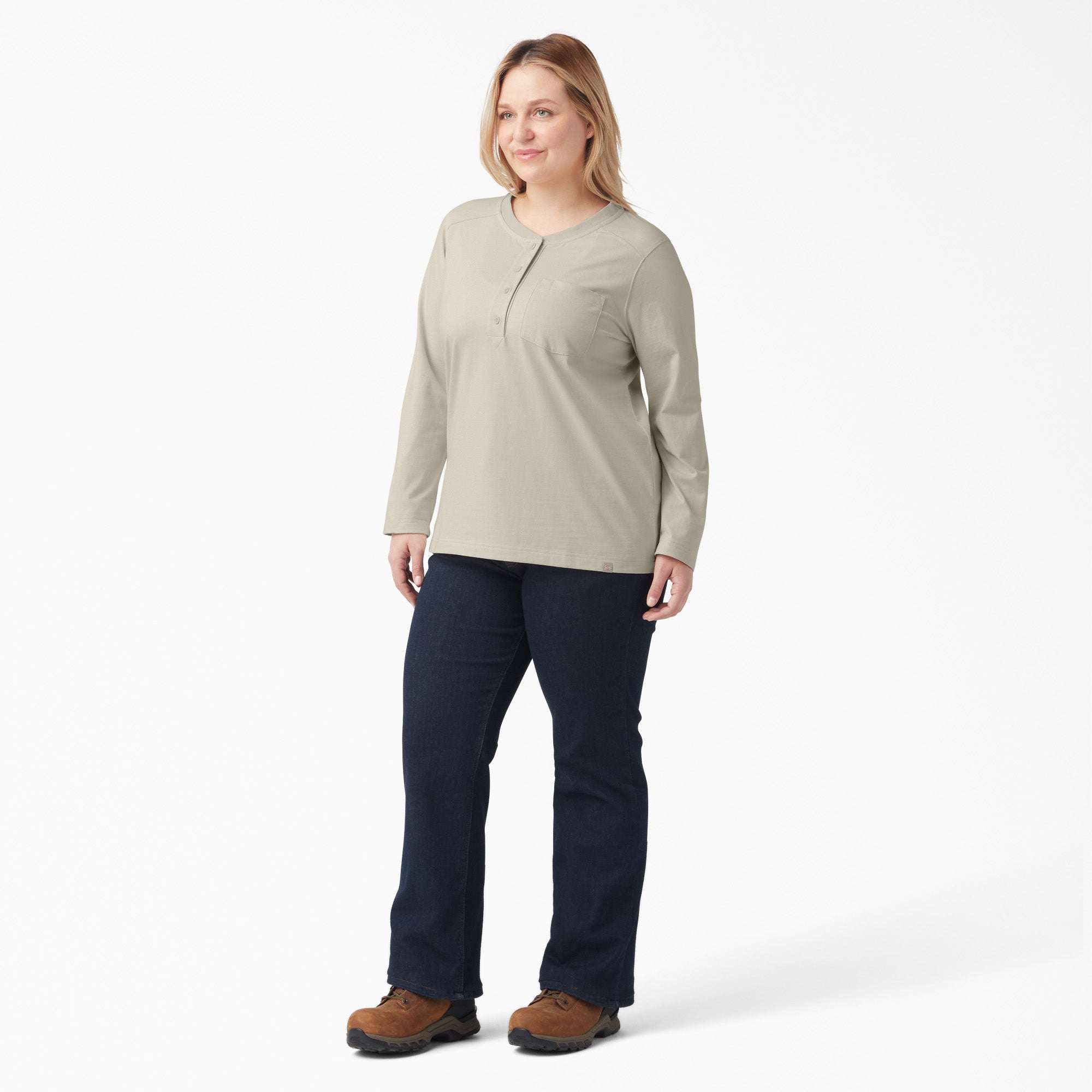 Women's Plus Heavyweight Henley - Image 4