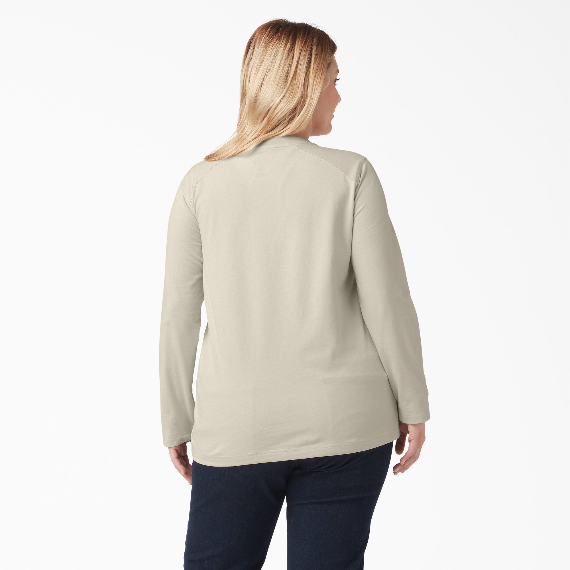 Women's Plus Heavyweight Henley - 图片 2