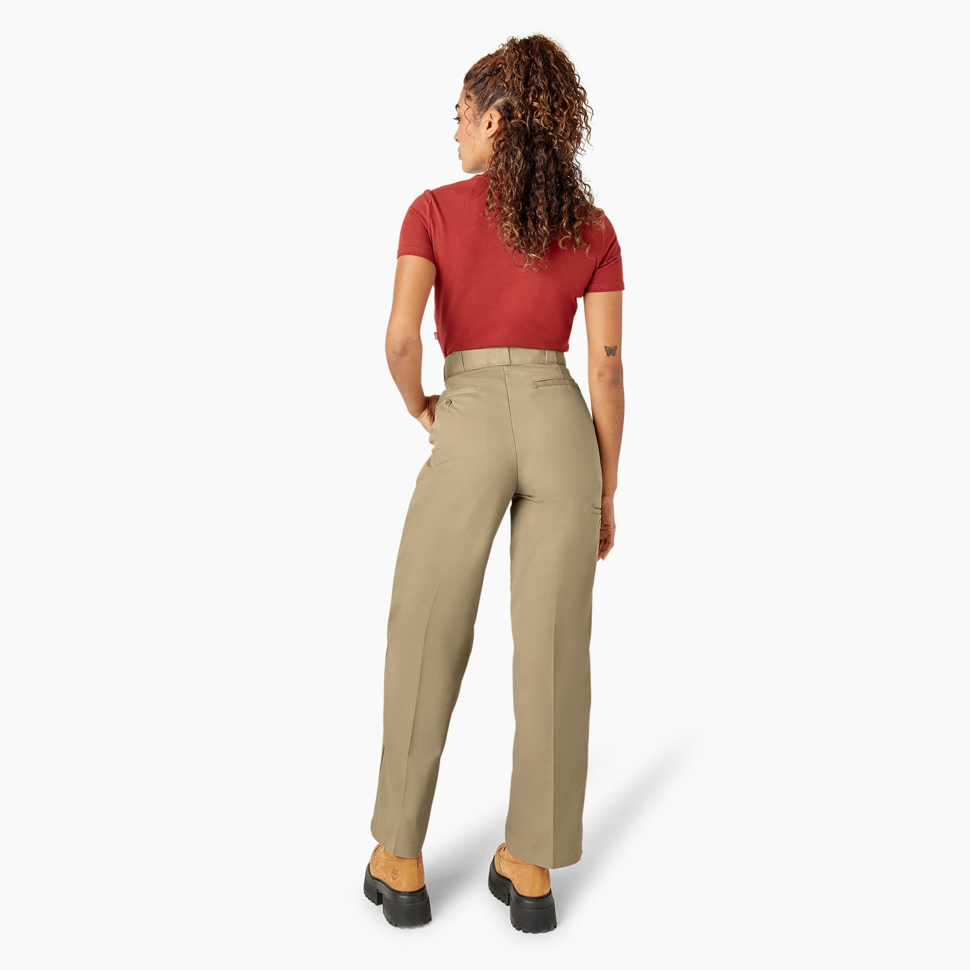 Women's Loose Fit Double Knee Work Pants - 图片 6