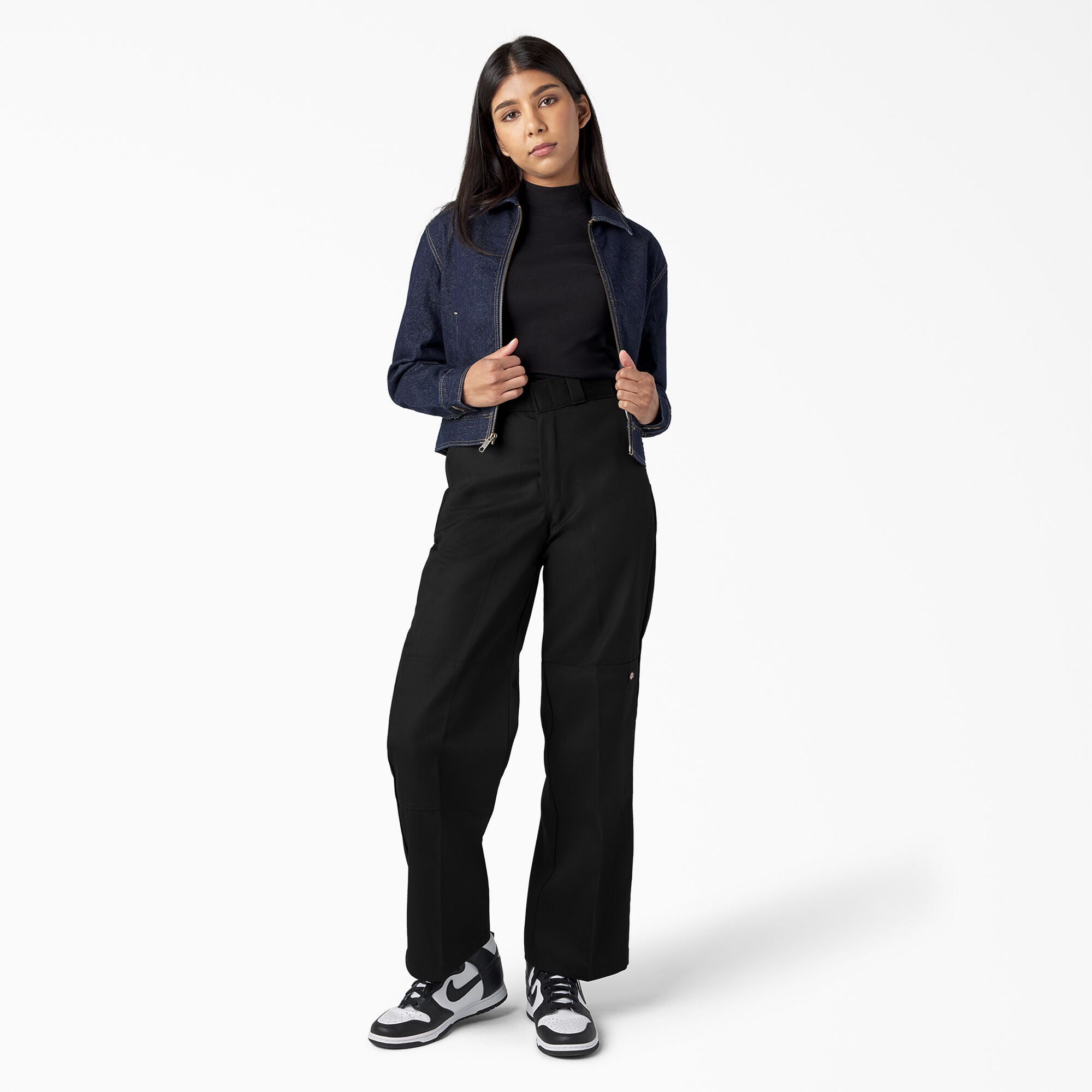 Women's Loose Fit Double Knee Work Pants - 图片 5
