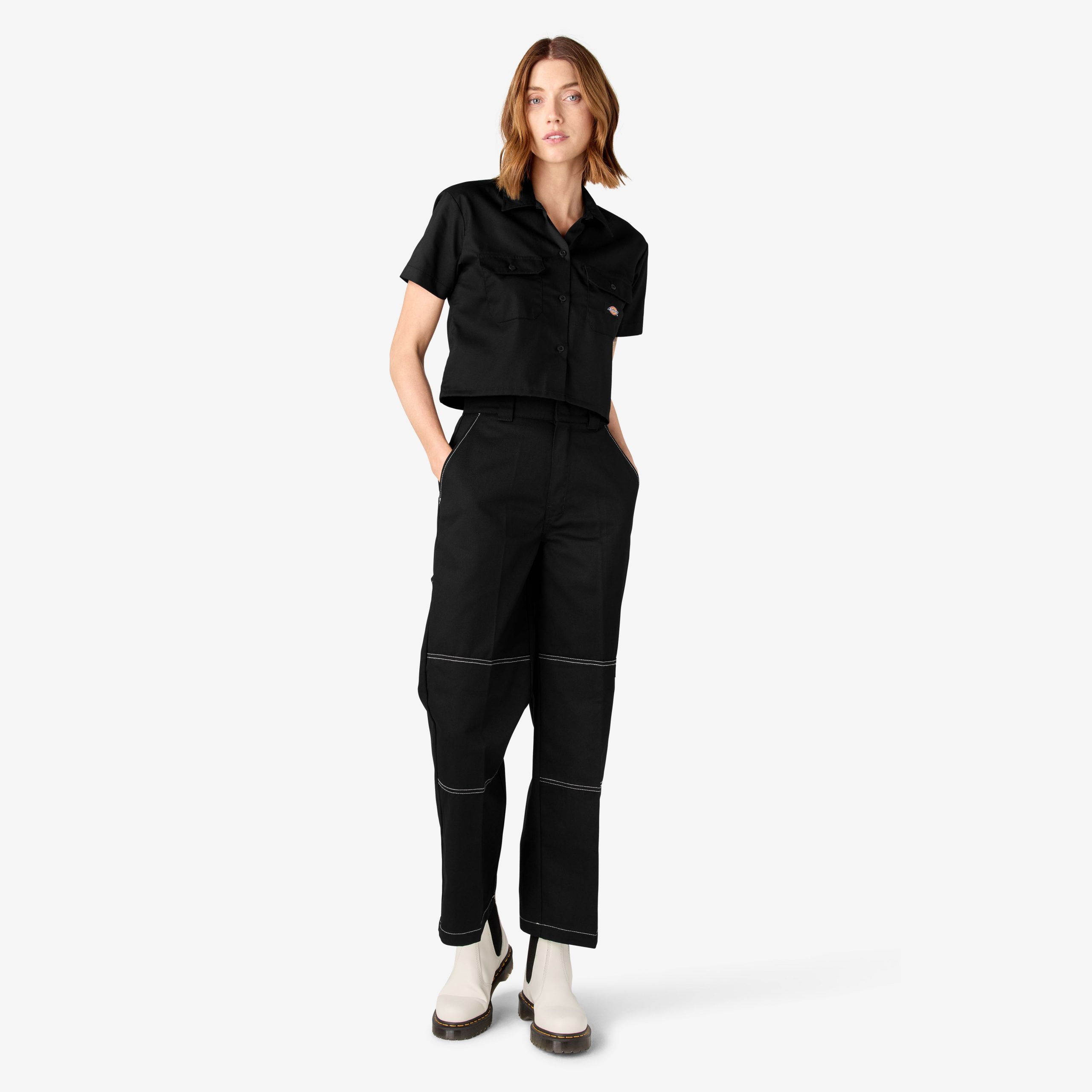 Women's Relaxed Fit Double Knee Pants - 图片 5
