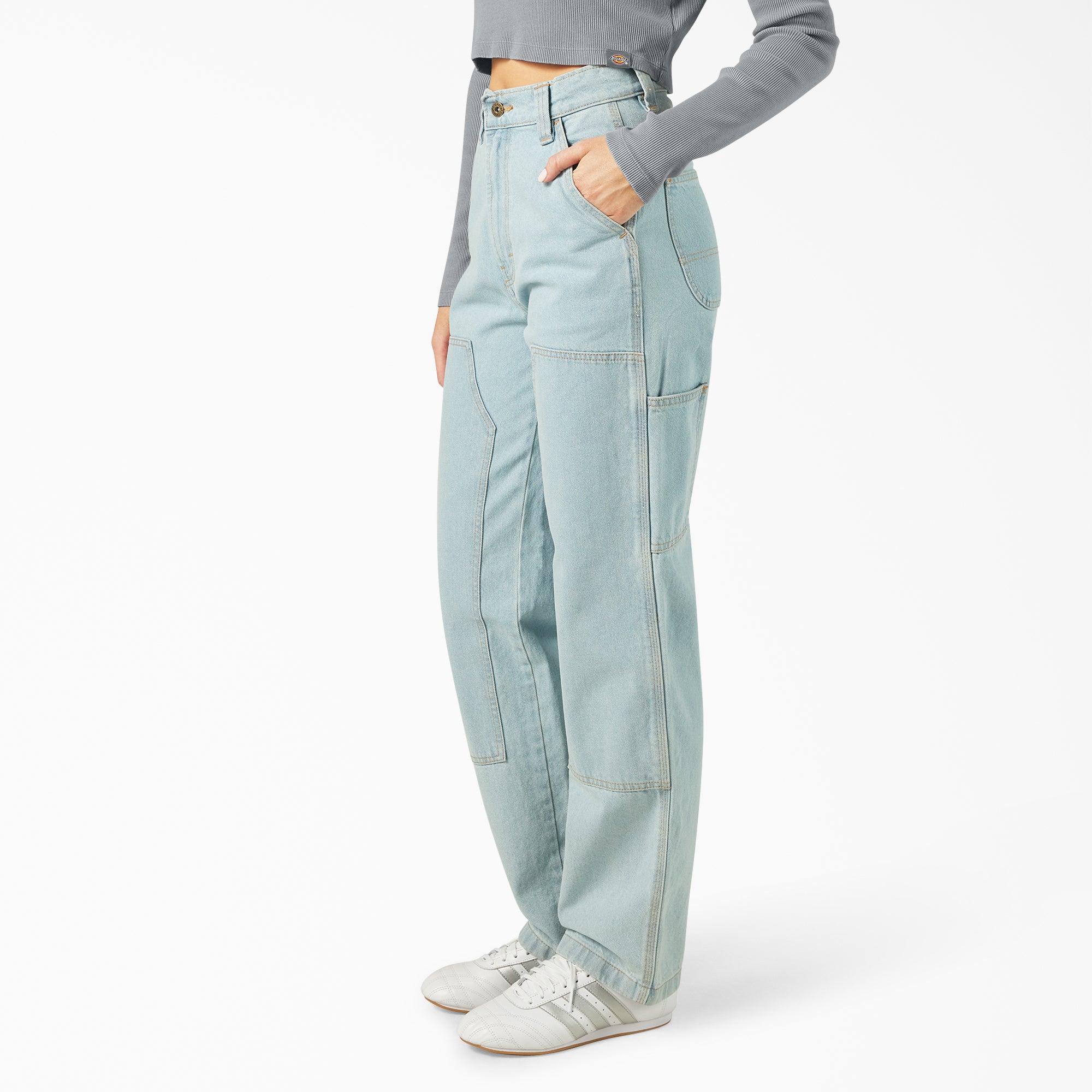Women's Madison Loose Fit Double Knee Jeans - 图片 3
