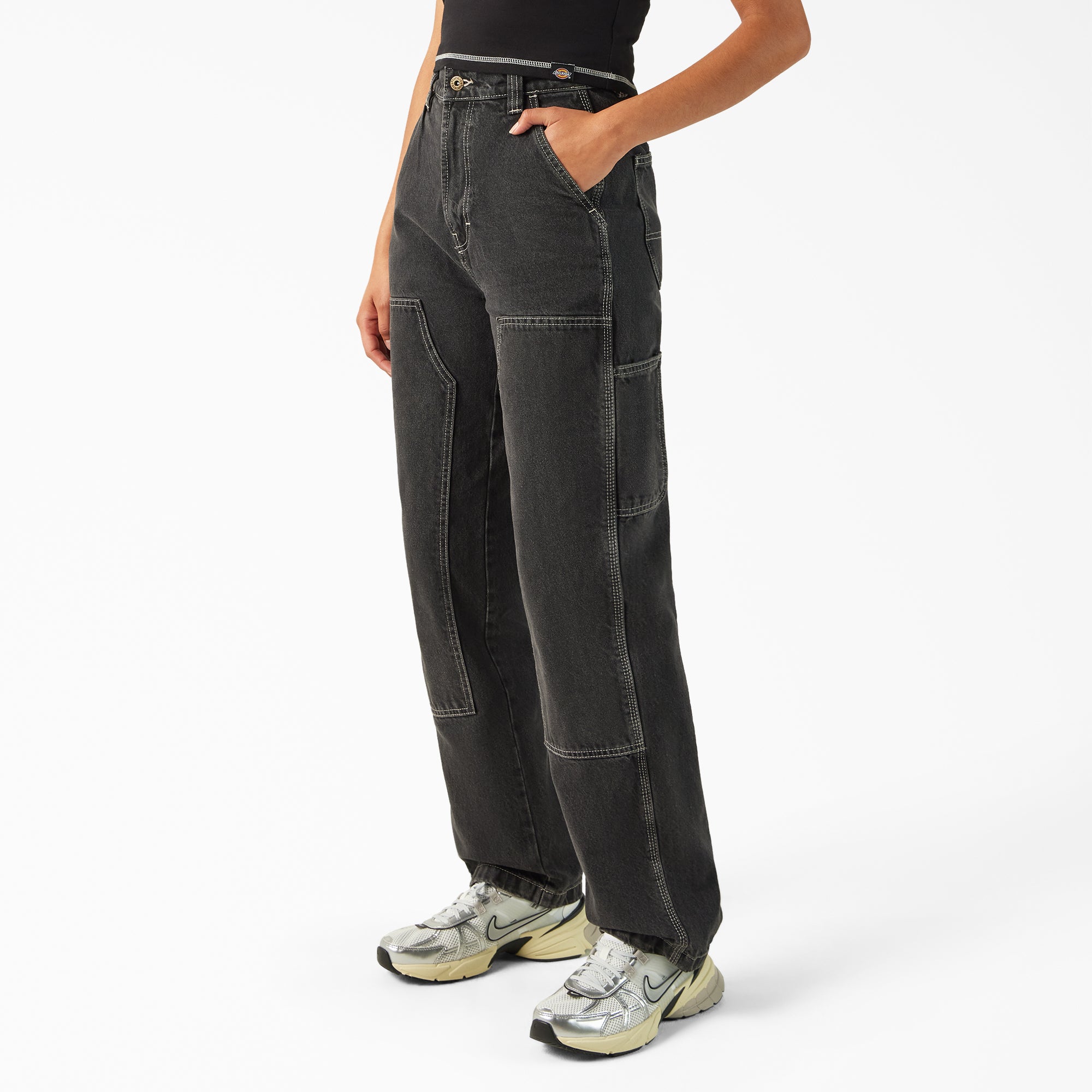 Women's Madison Loose Fit Double Knee Jeans - 图片 3