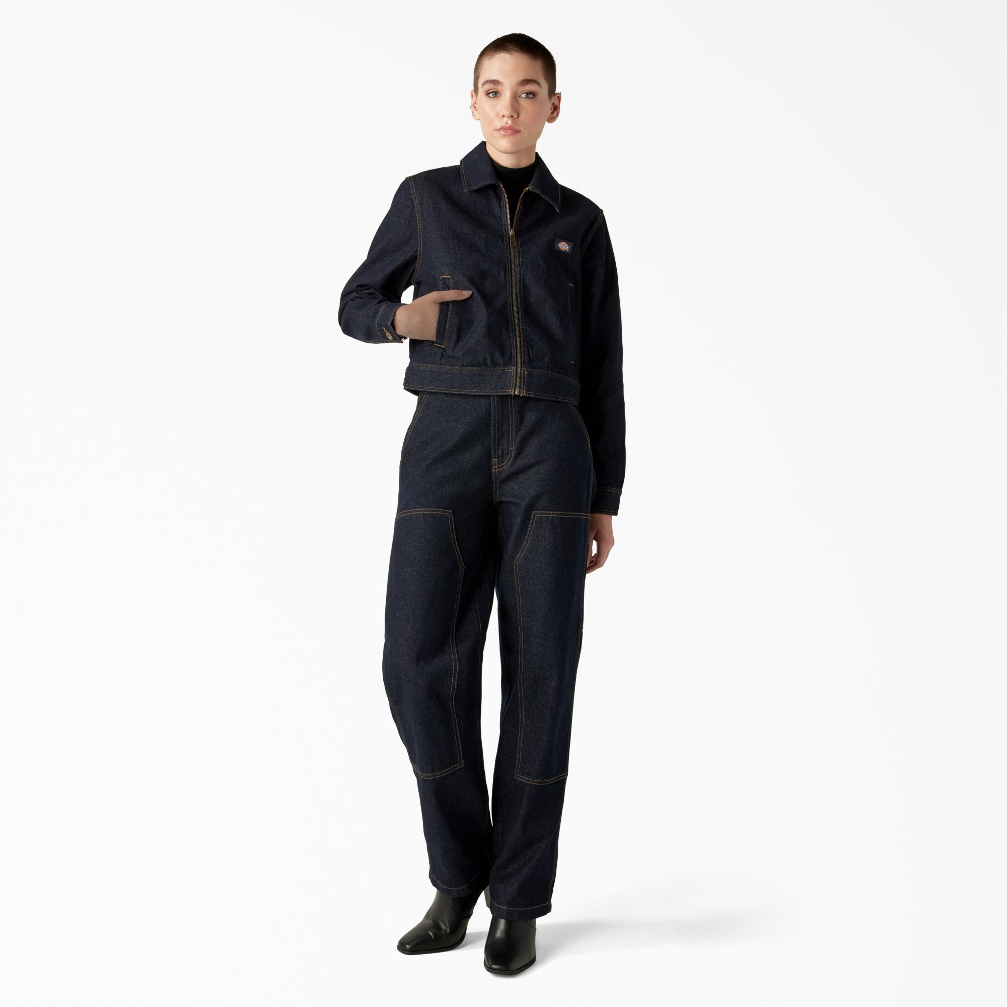 Women's Madison Loose Fit Double Knee Jeans - 图片 4