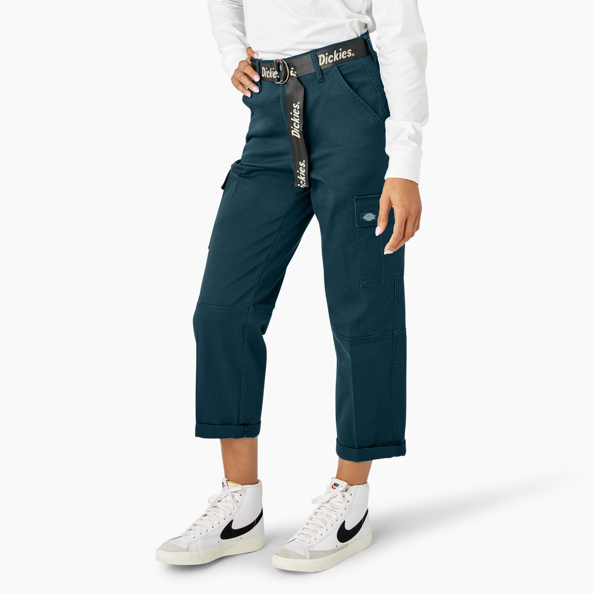 Women's Relaxed Fit Cropped Cargo Pants - 图片 3