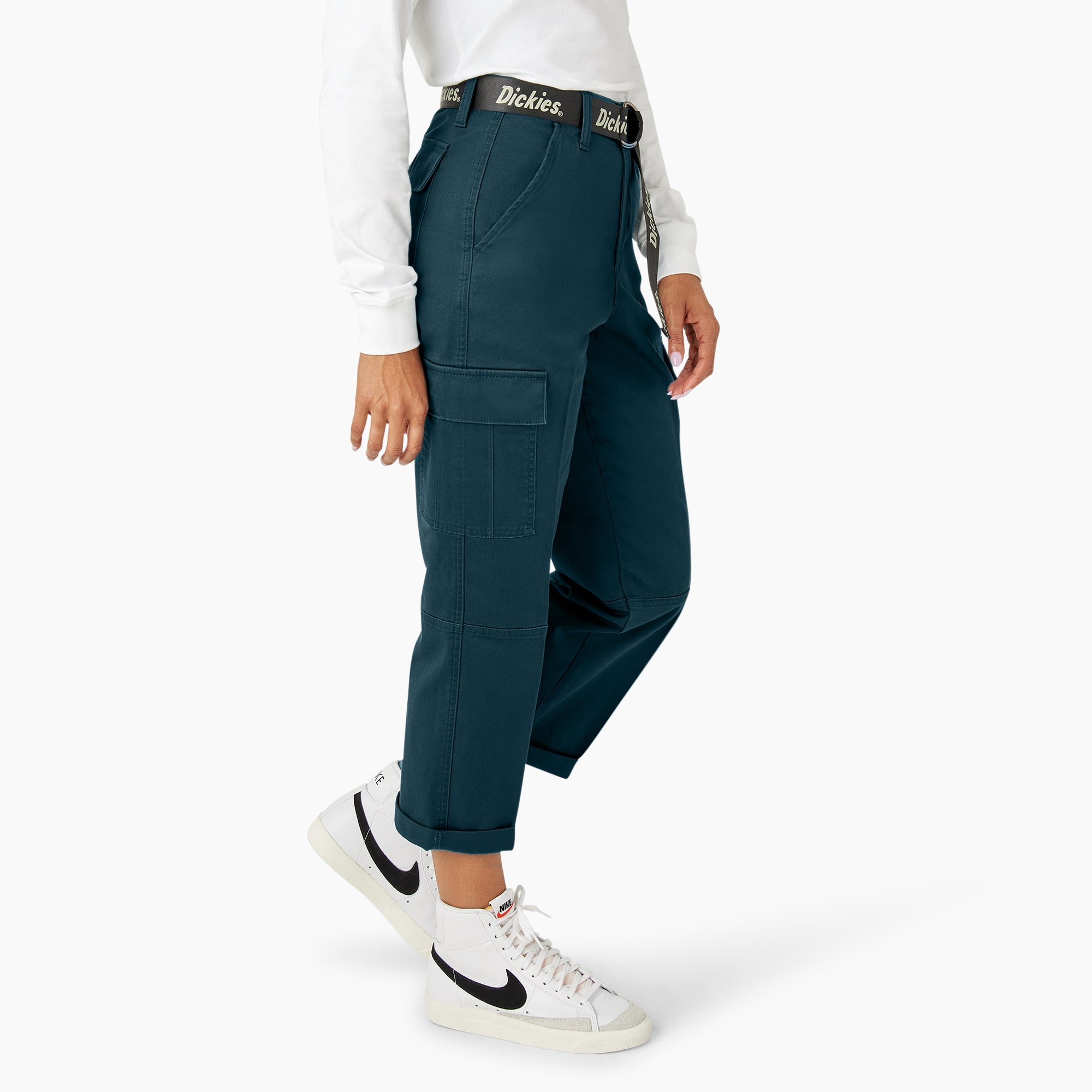 Women's Relaxed Fit Cropped Cargo Pants - 图片 4