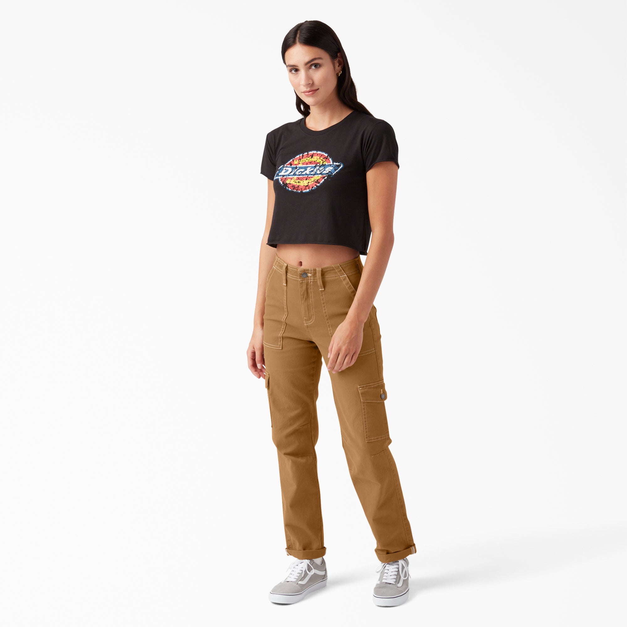 Women's Skinny Fit Cuffed Cargo Pants - 图片 4