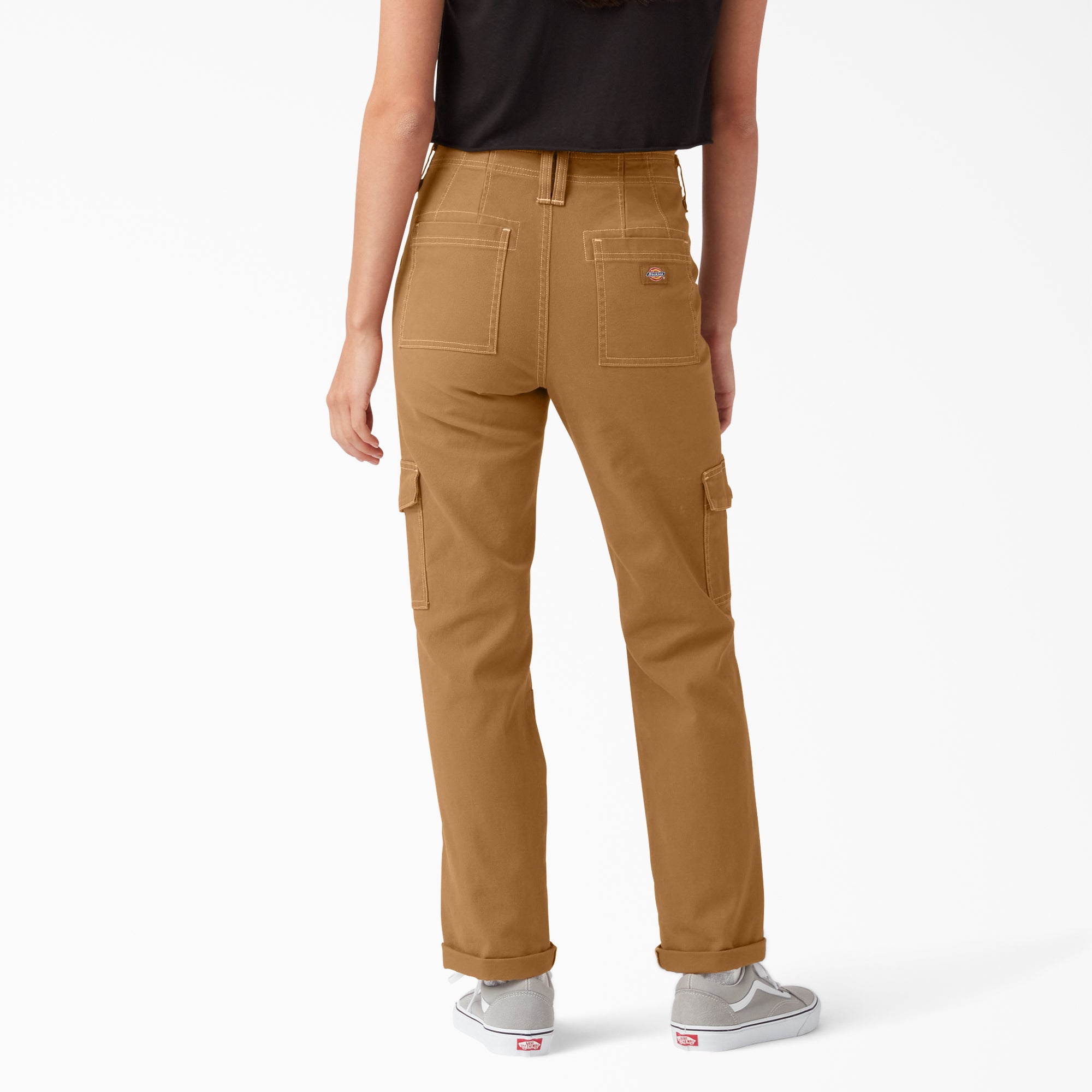 Women's Skinny Fit Cuffed Cargo Pants - 图片 2
