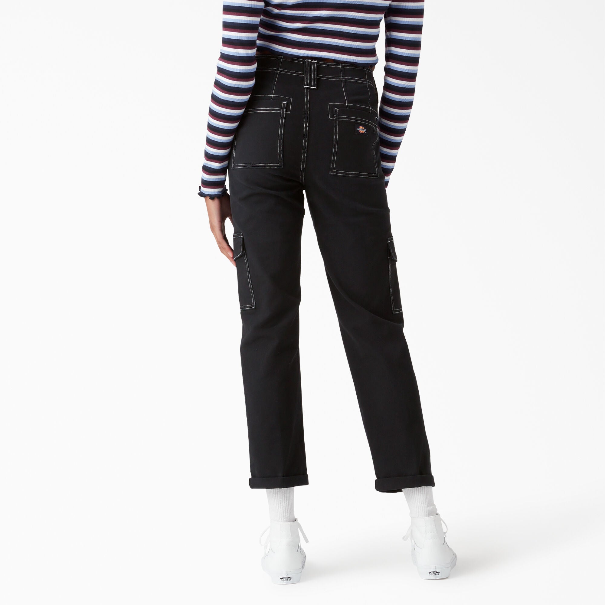 Women's Skinny Fit Cuffed Cargo Pants - 图片 2