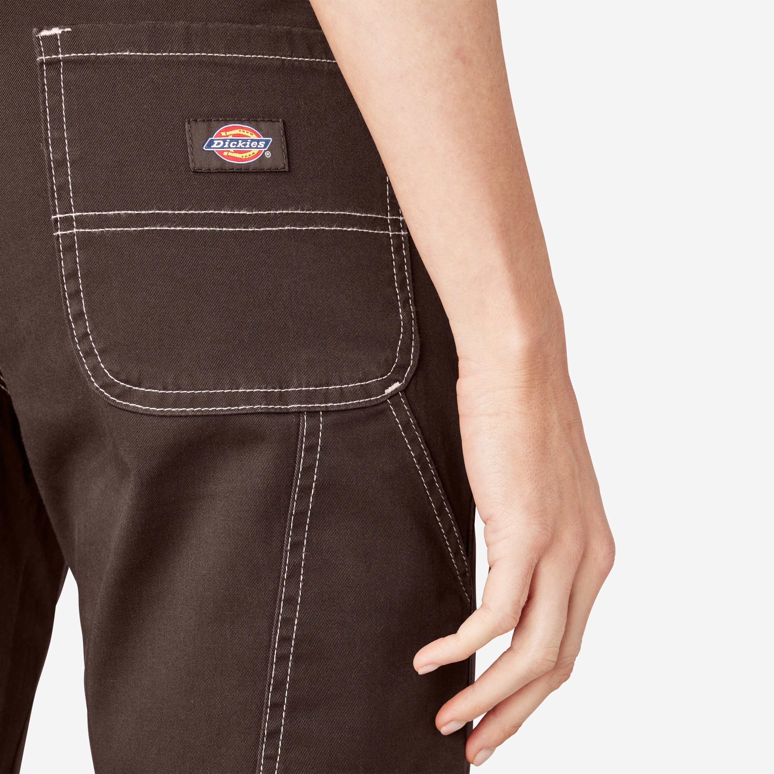 Women's Slim Straight Fit Roll Hem Carpenter Pants - 图片 9