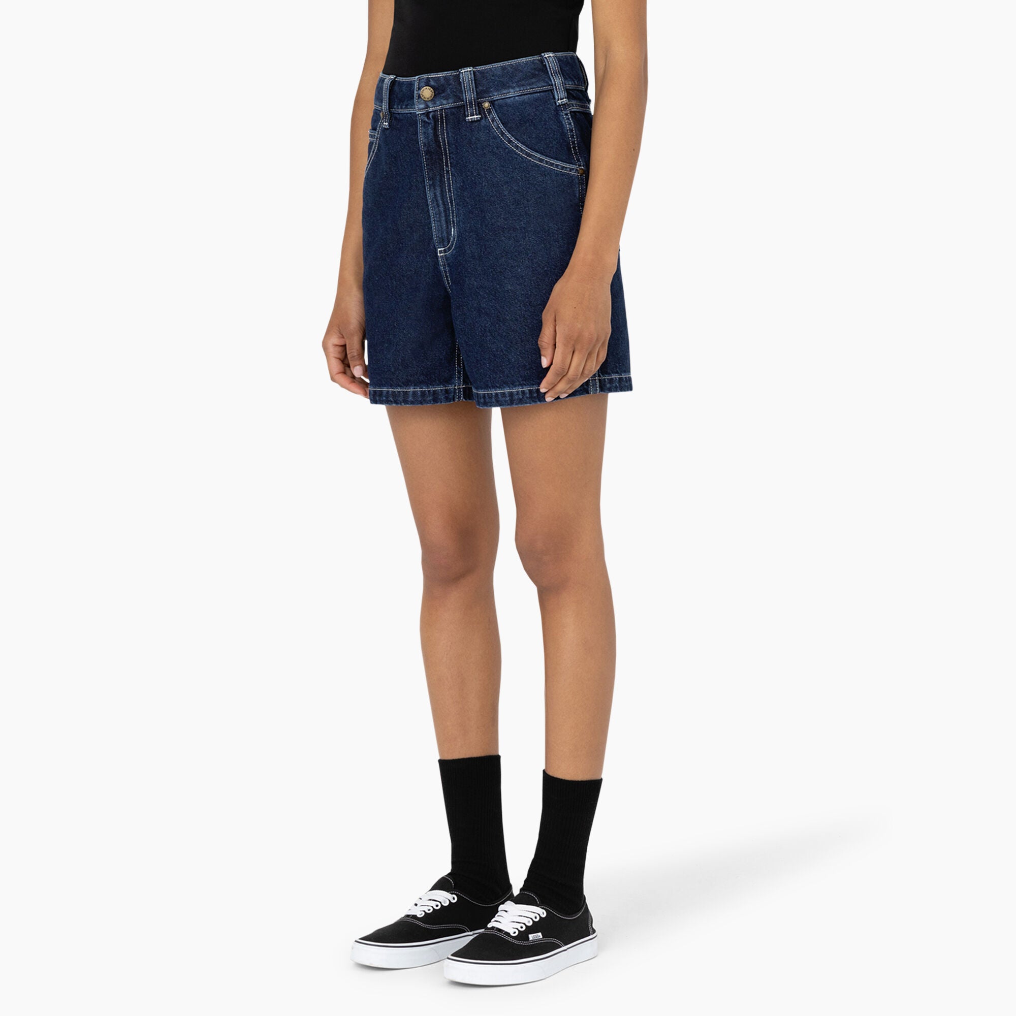 Women's Carpenter Jean Shorts. 5 - 图片 3