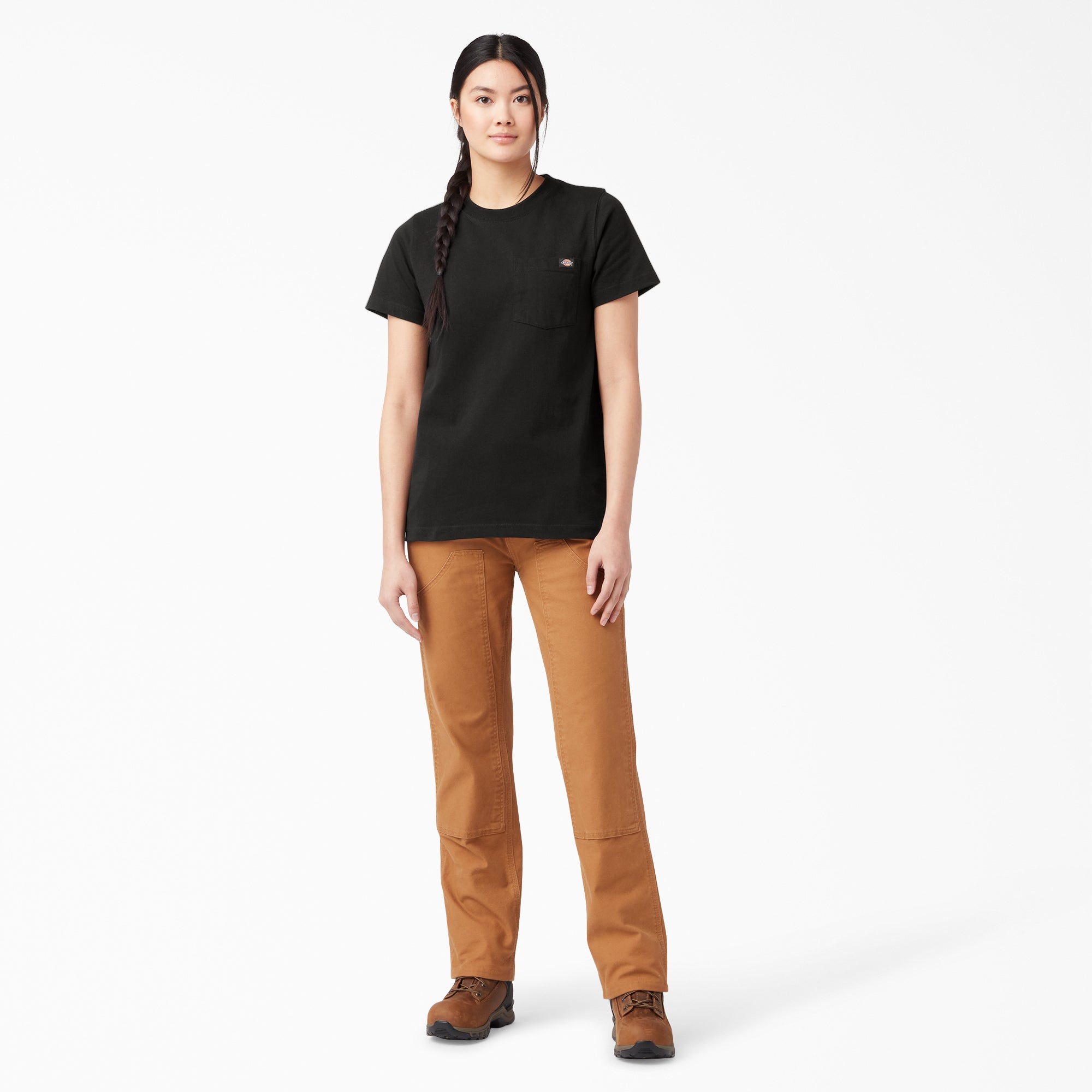 Women's Heavyweight Short Sleeve Pocket T-Shirt - 图片 4