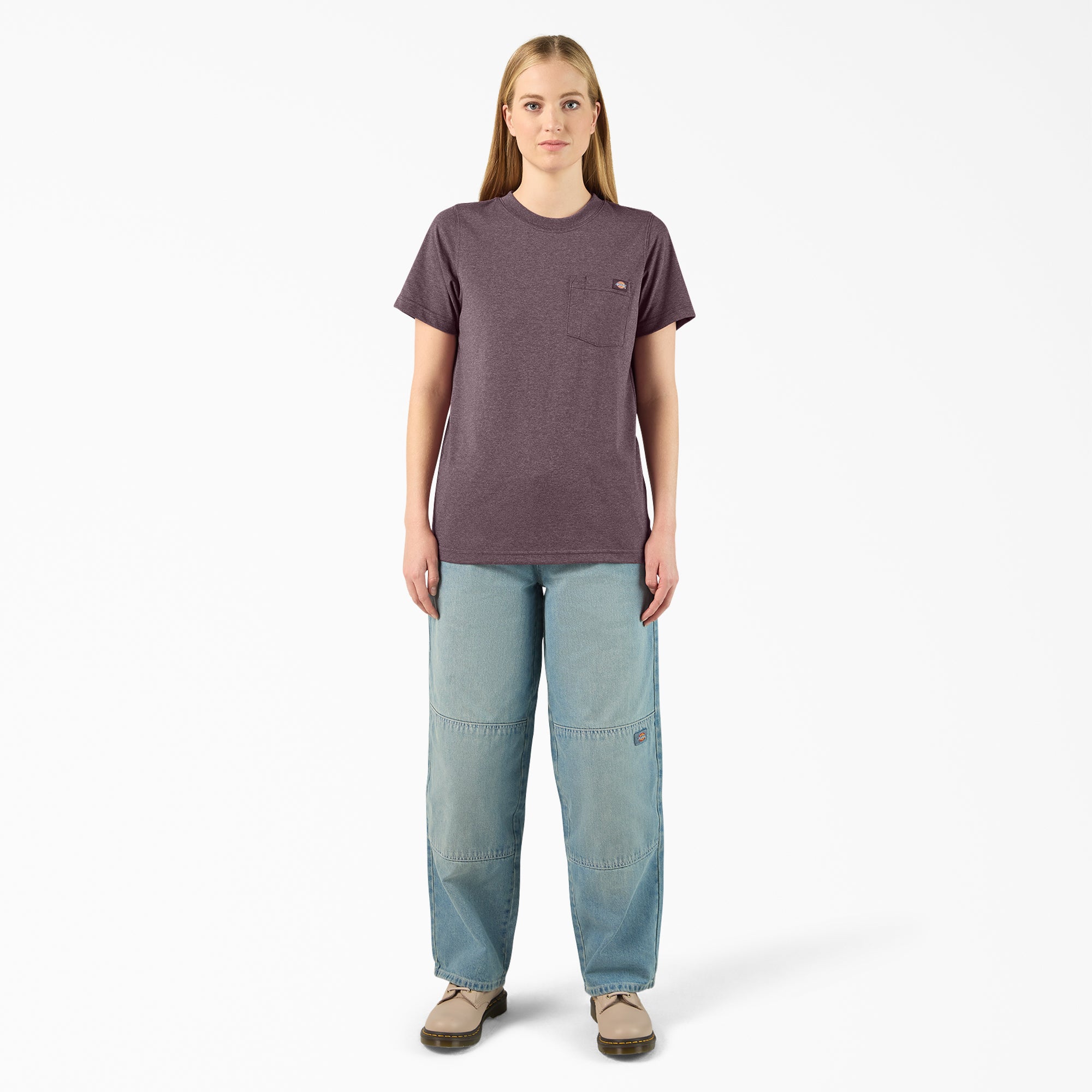 Women's Heavyweight Short Sleeve Pocket T-Shirt - 图片 4