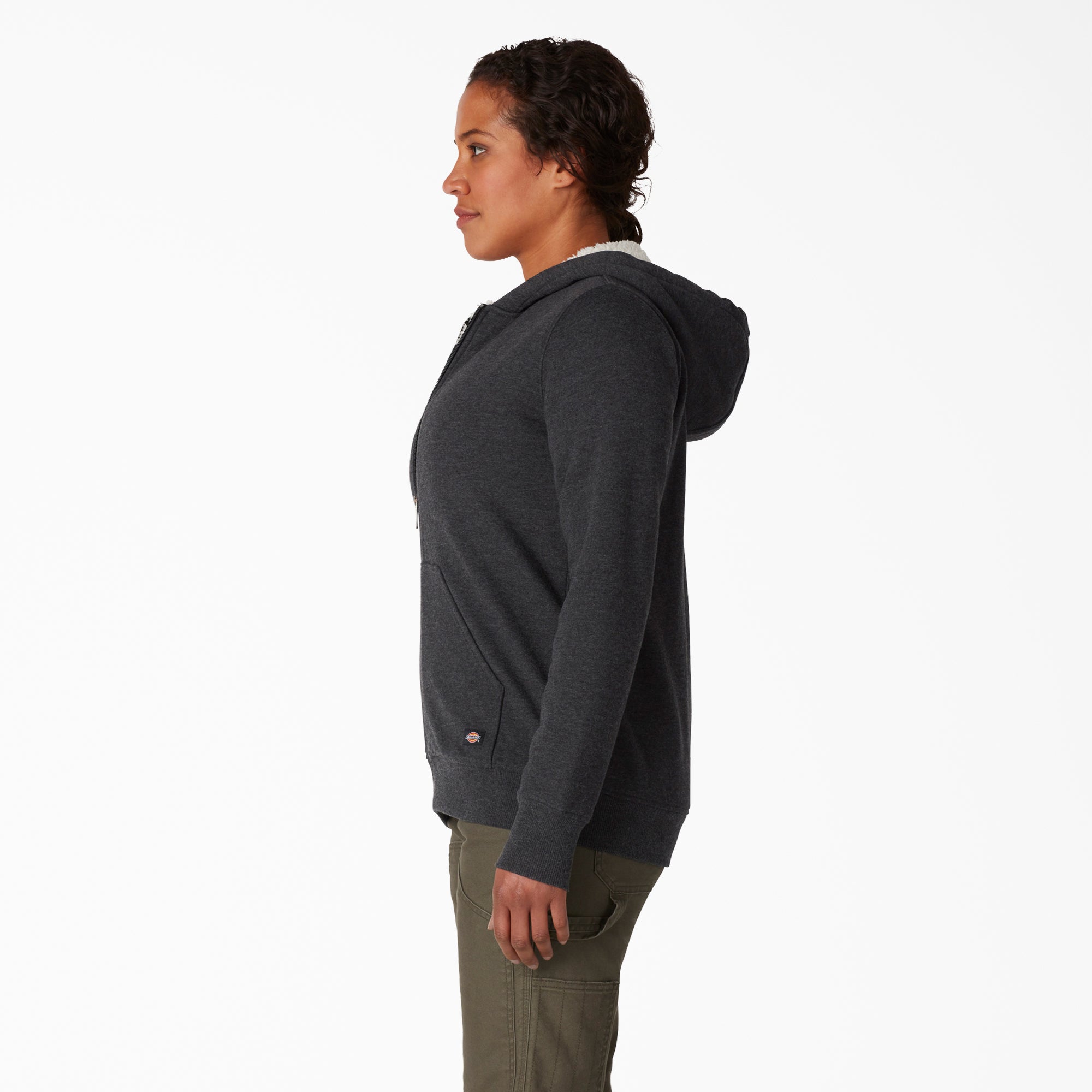 Women's High Pile Fleece Lined Hoodie - 图片 3